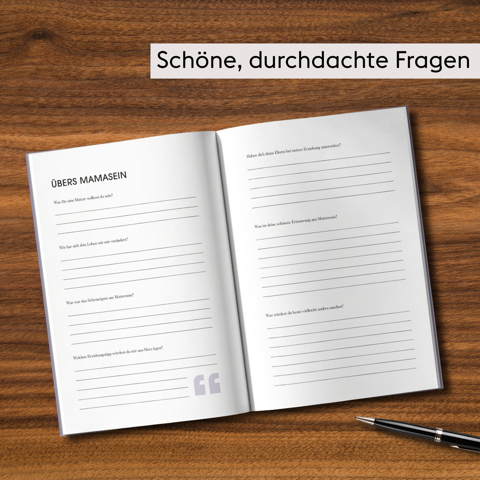CUPCAKES & KISSES Tagebuch Mama, was kannst du erzählen? Ausfüllbuch I Erinnerungsbuch I Flieder – Bild 5 von 5