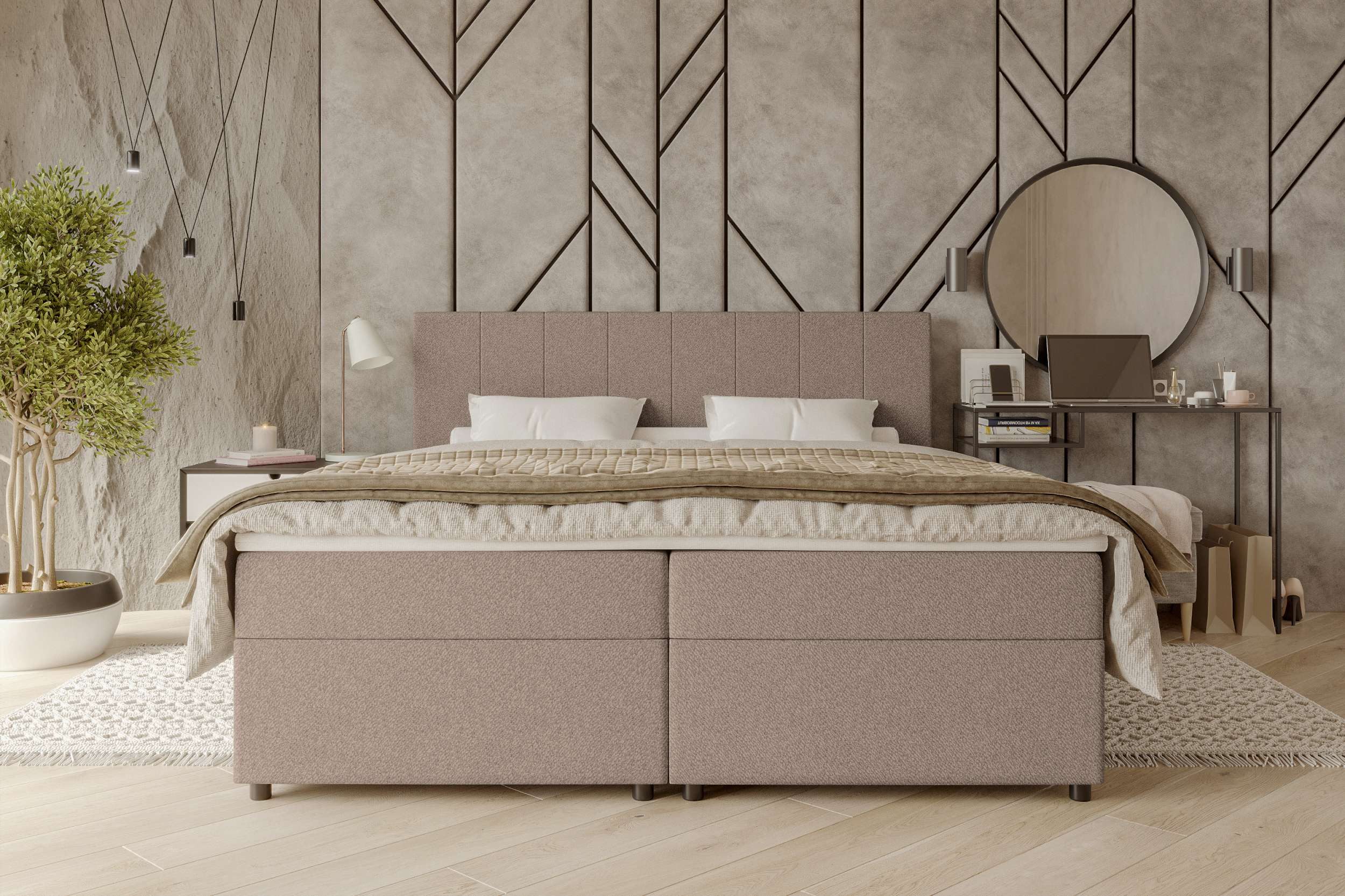99rooms Boxspringbett Kira (Schlafzimmerbett, Bett), 140/160/180x200 günstig online kaufen