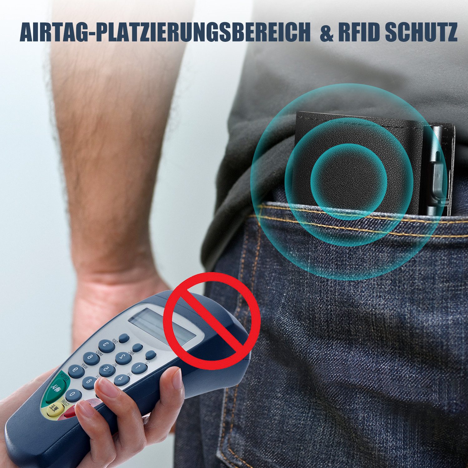 Forrlite Geldbörse Geldbeutel Herren Slim Wallet mit RFID-Schutz (Premium Leder Portemonnaie Herren mit Münzfach, Tragbar und Langlebig Brieftasche Herren), Mini Kreditkartenetui Kartenetui Männer)
