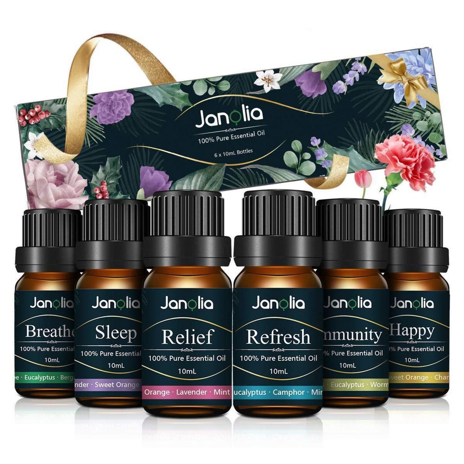 LuxusKollektion Geschenkbox Ätherisches Öl Set Natur Reine Duftöle 6x10ml