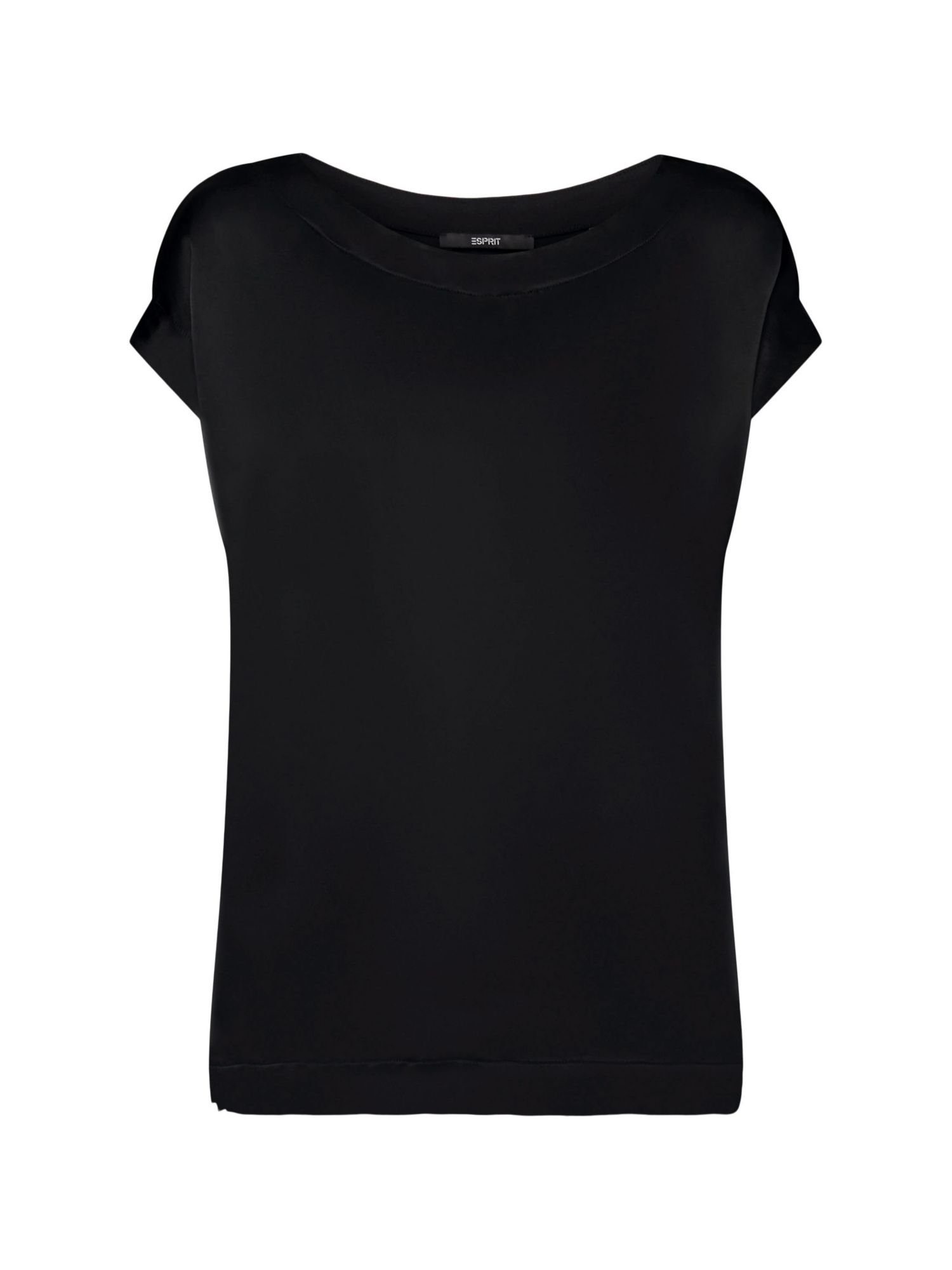 Esprit Collection T-Shirt T-Shirt aus Materialmix, LENZING™ ECOVERO™ (1-tlg) BLACK