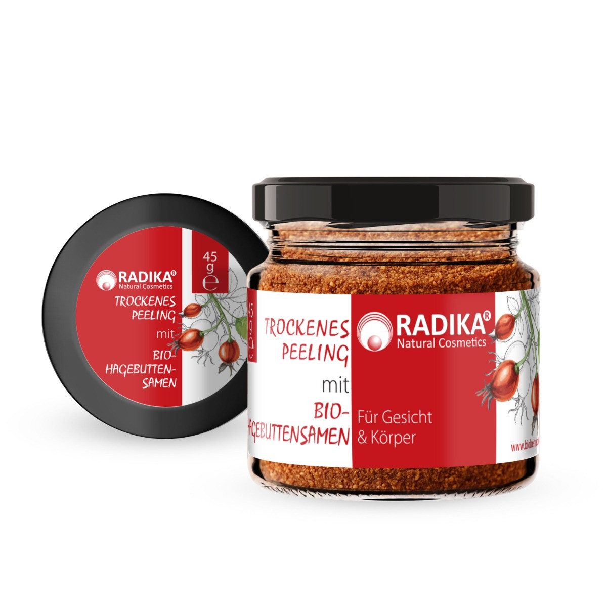 BIOHERBA R Pflege-Set Bioherba Trockenes Peeling mit Bio-Hagebuttensamen 45 g, 1-tlg.