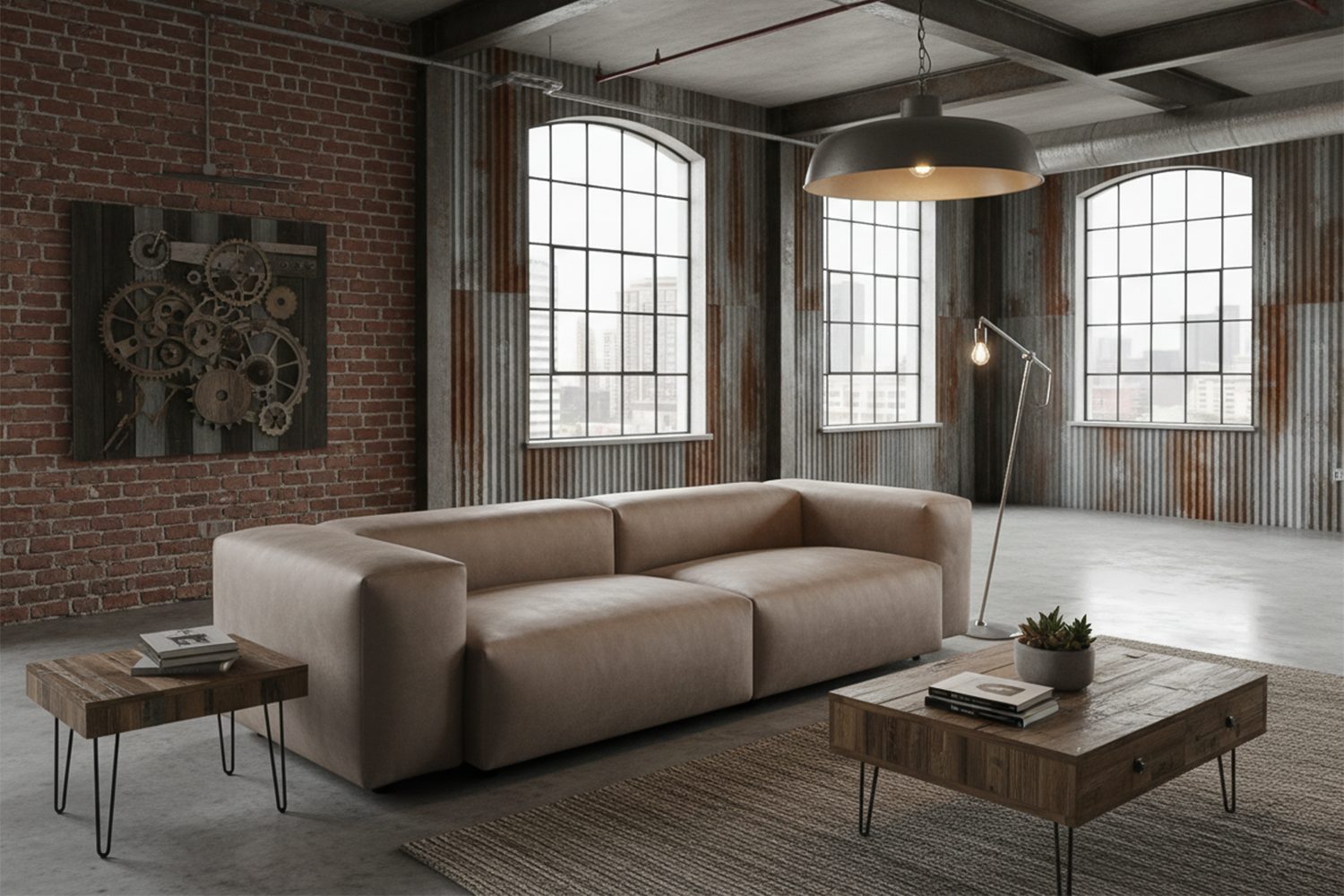 KAWOLA 4-Sitzer CELESTE – Nachhaltig & modern mit Lederfaserstoff anthrazit, Pflegeleichtes Designsofa – Stilvoll, komfortabel, langlebig