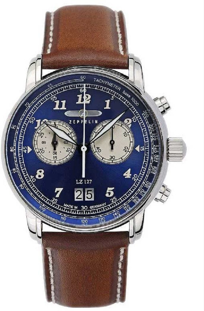 ZEPPELIN Quarzuhr Herrenuhr - Serie: LZ 127 Graf Zeppelin - Zeppelin Modell: 8684-3