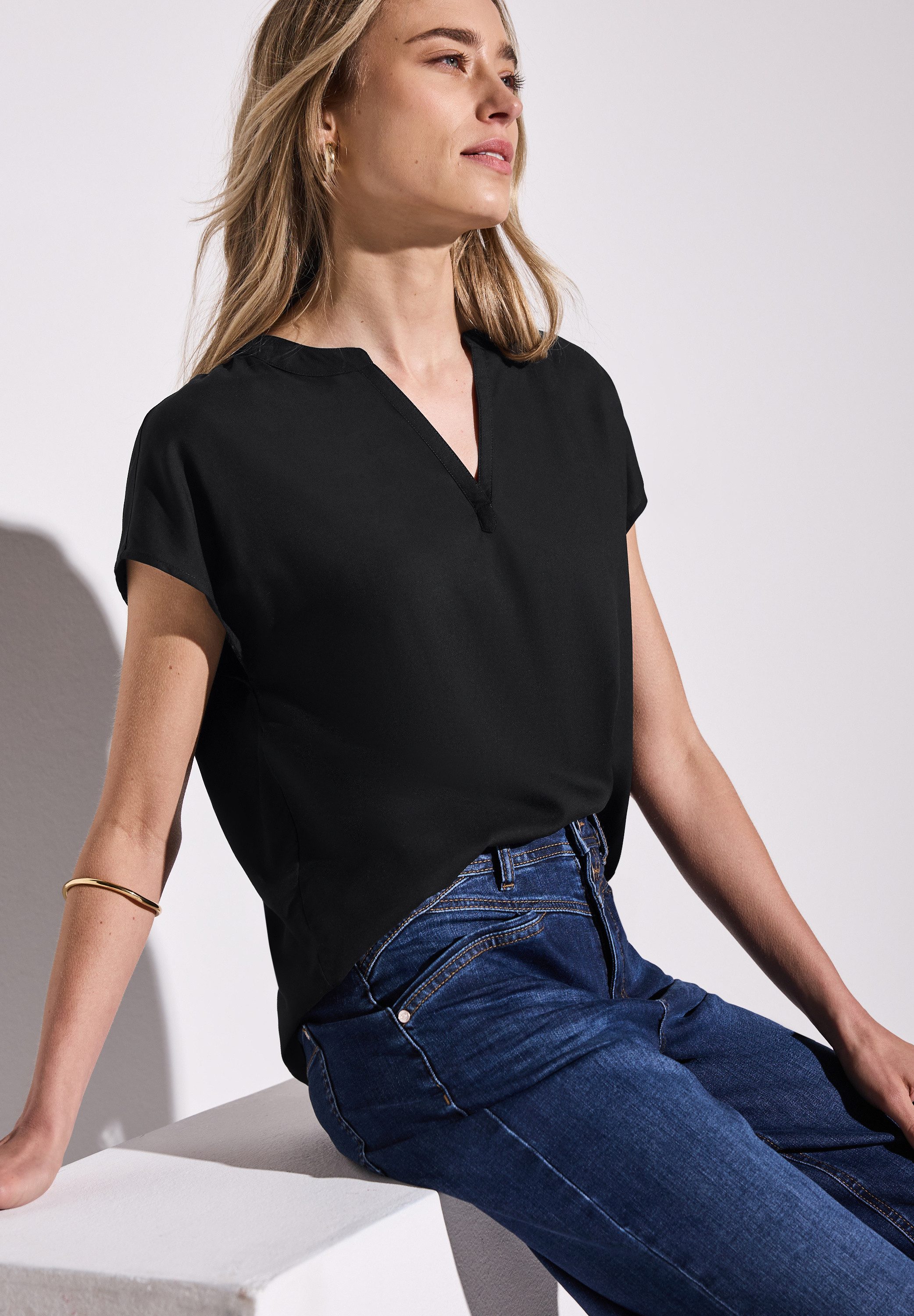 STREET ONE Hemdbluse aus softer Viskose