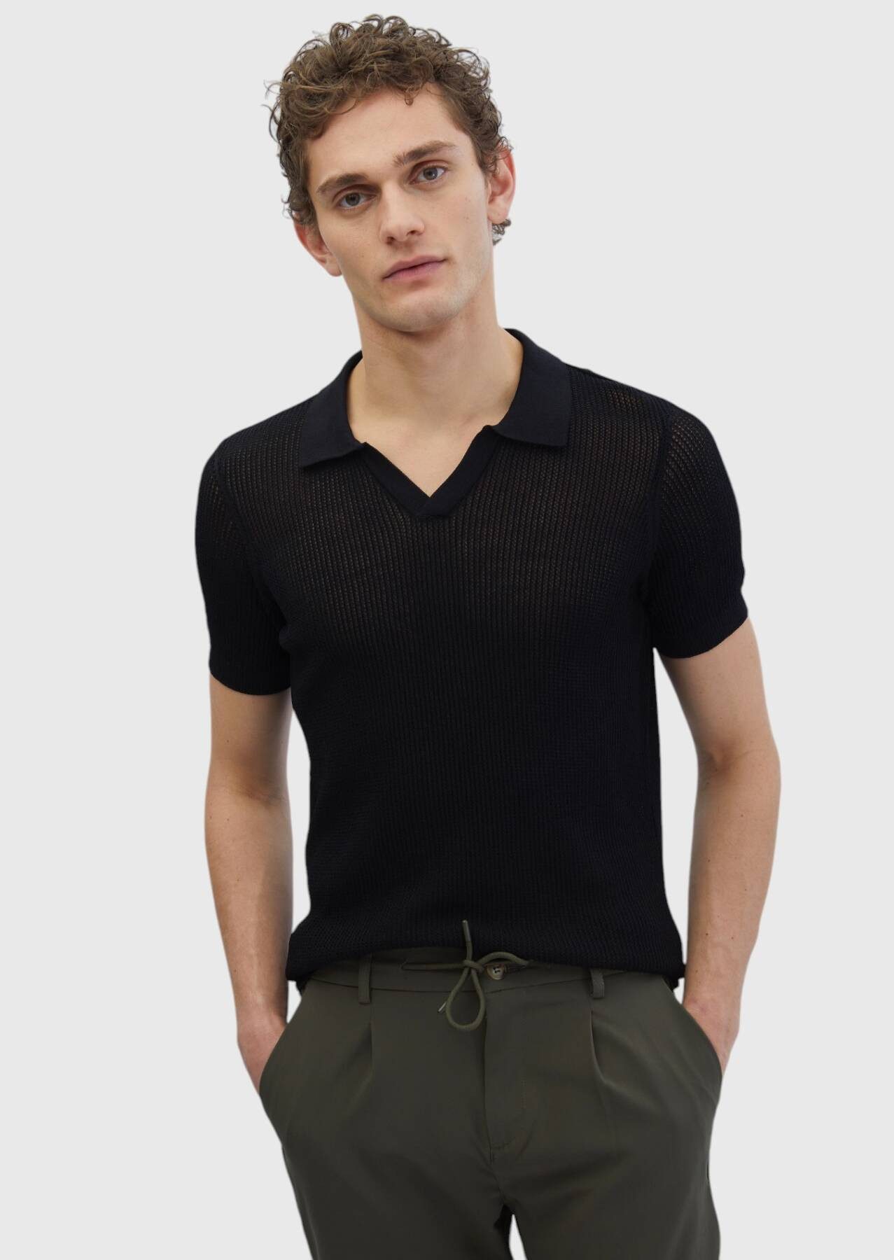 RAMSEY Longpullover KazakBlack Strickpullover