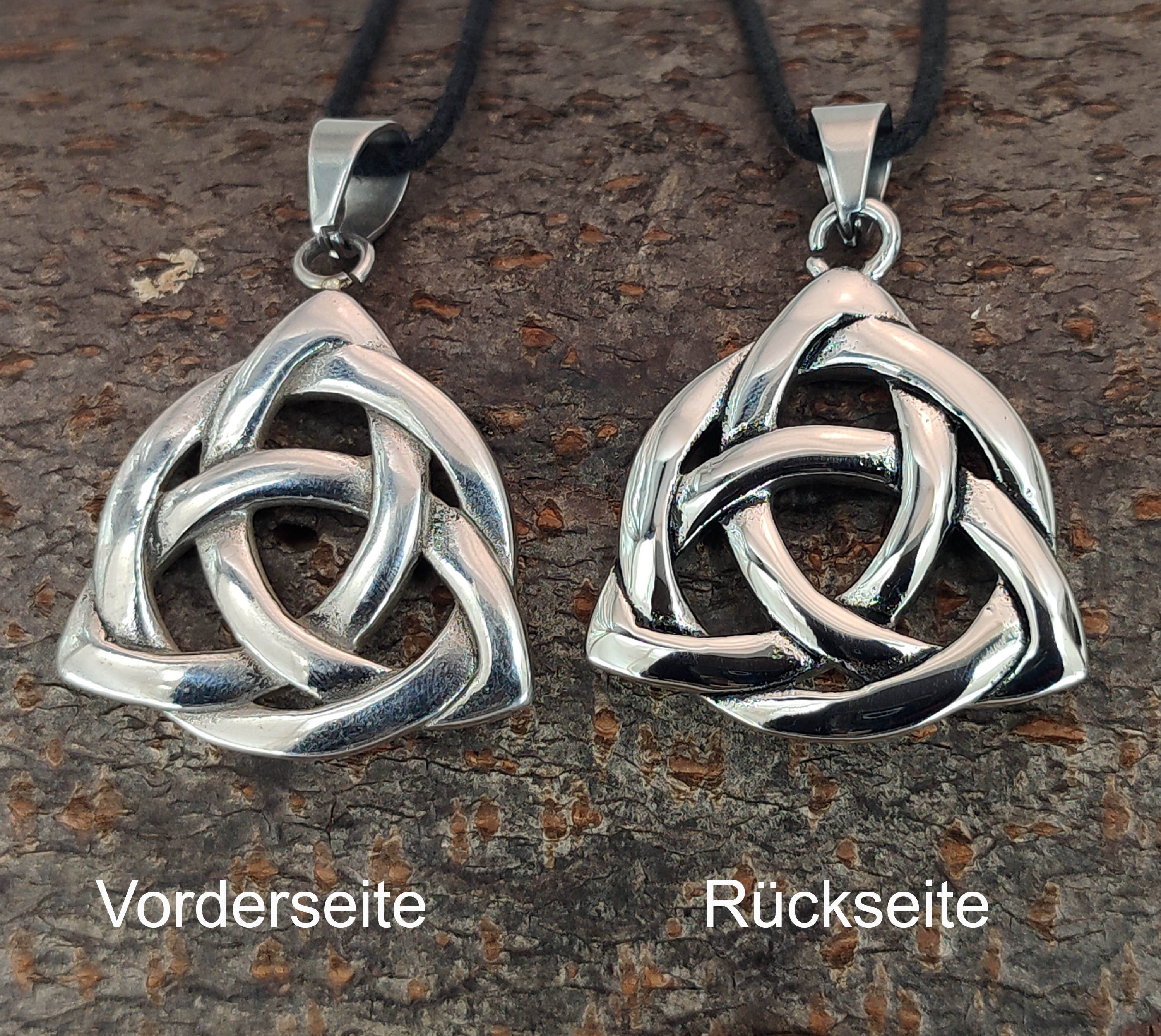 Kiss of Leather Kettenanhänger Keltischerknoten Knoten Kelten Keltik Anhänger Celtic Edelstahl