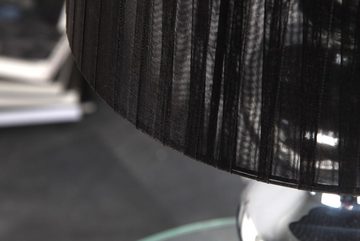 riess-ambiente Tischleuchte MIA 60cm silber / schwarz, ohne Leuchtmittel, Tischlampe · Barock Design · Stoff-Schirm