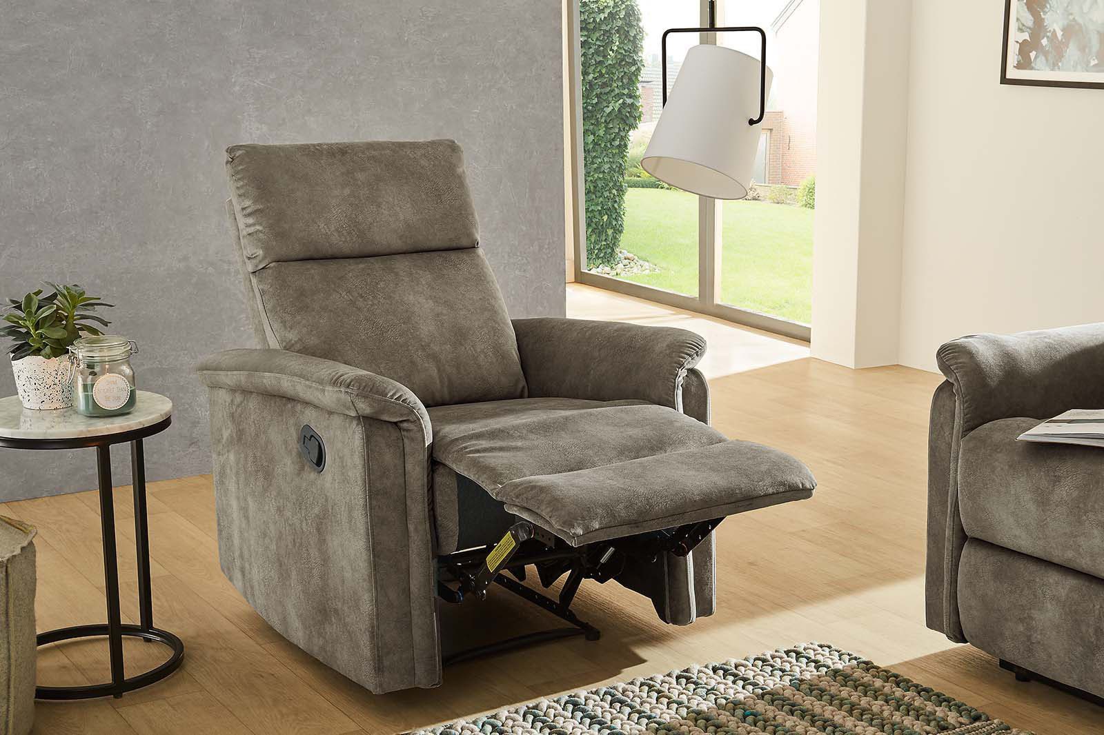 Jockenhöfer Gruppe Sessel Amrum, B: 78 cm, Sitzhöhe: 50 cm, mit Relax- & Liegefunktion, Taschenfederkern-Polsterung
