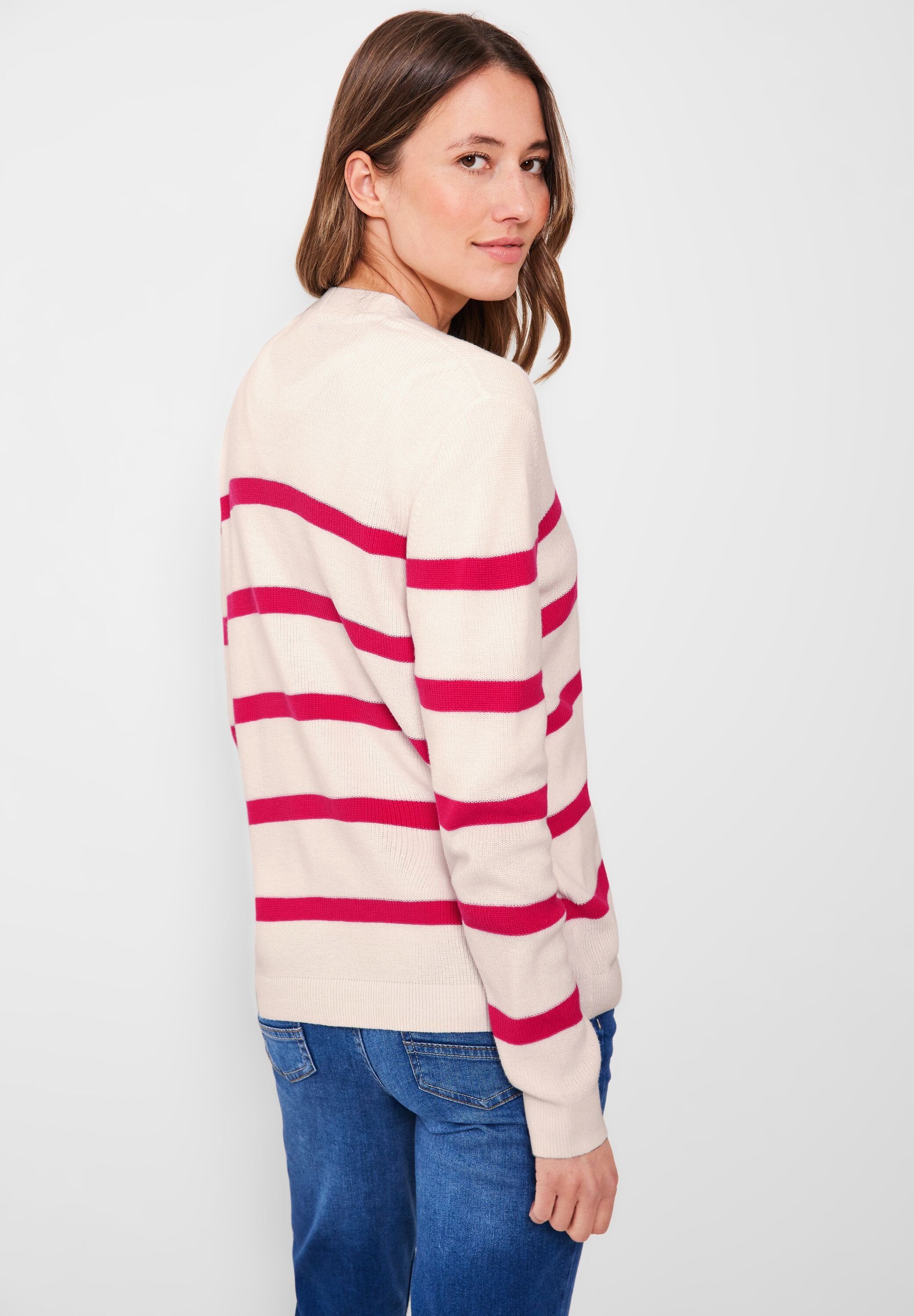 CECIL Cardigan Cardigan mit Streifenmuster