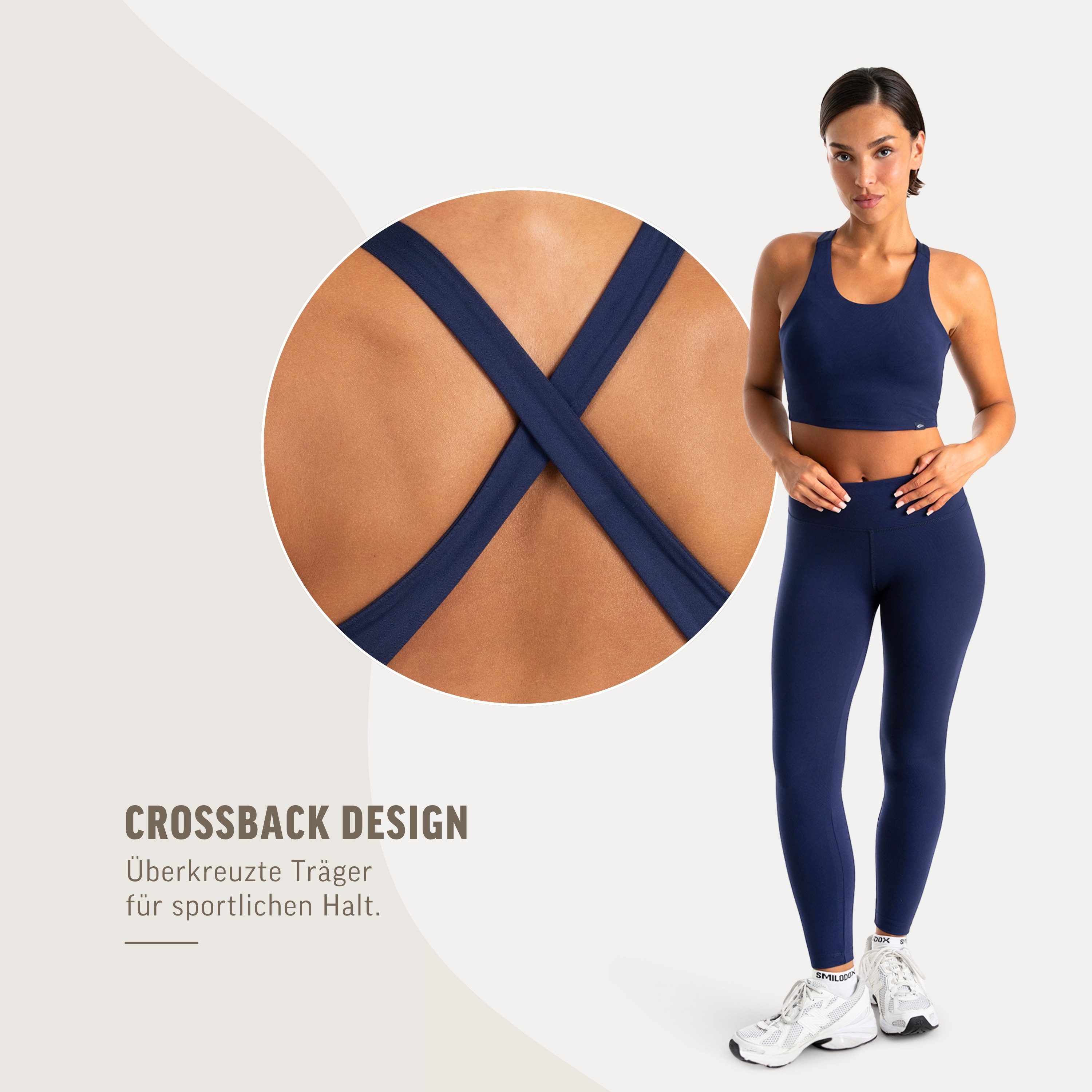 Smilodox Sport-BH Sorea Damen, Gym-BH, Shaped Fit, Medium Support, für Fitness & Yoga Stretch, Shaping, Rundhals, Bewegungsfreiheit, elastisch – Bild 5 von 5