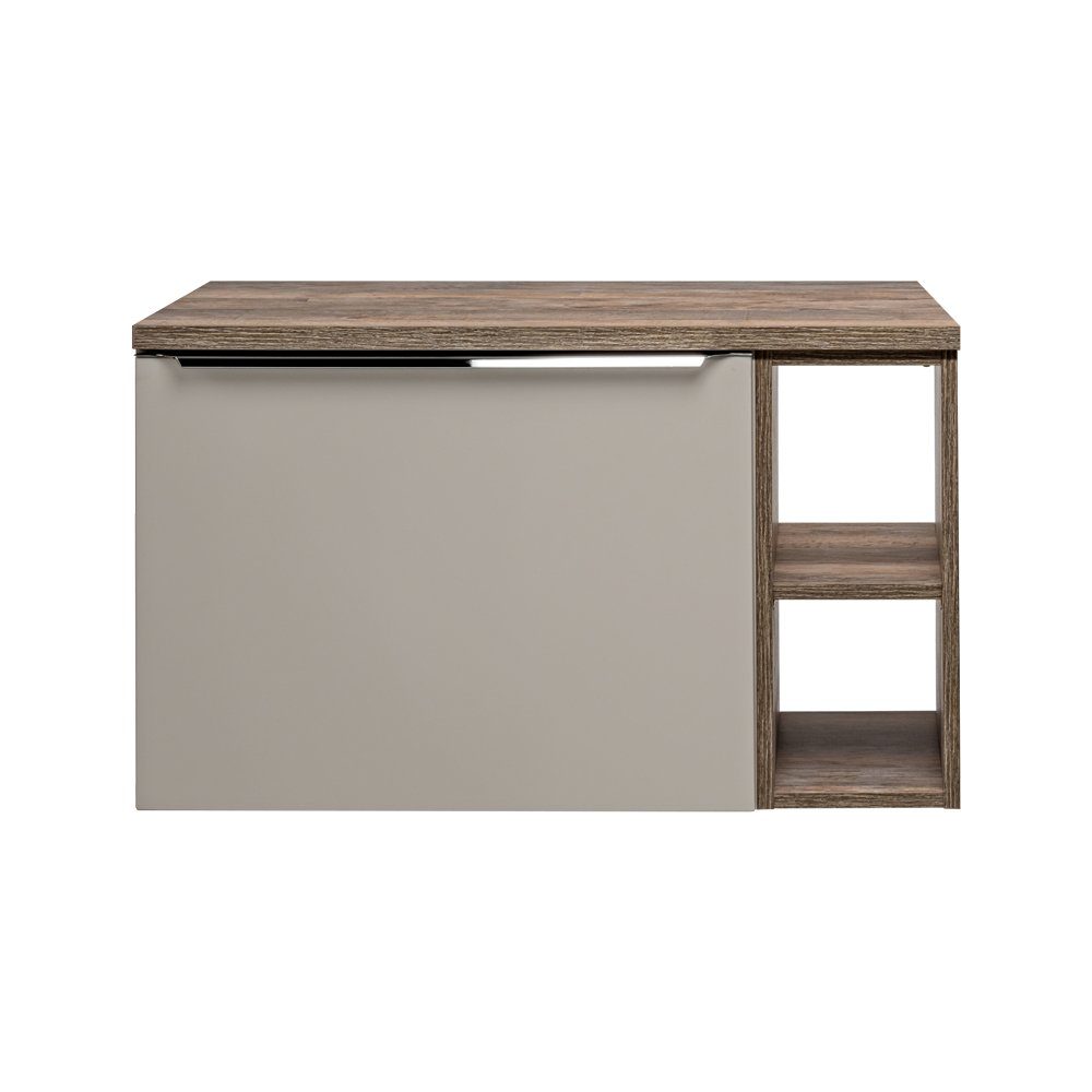 Lomadox Badmöbel-Set PUEBLA-56-TAUPE, (Spar-Set), in Vitage Oak mit Taupe, ca. 80,4/48,5/46 cm – Bild 2 von 5