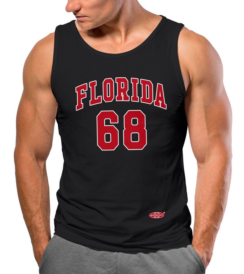Neverless Tanktop Herren Tank-Top Print Florida 86 Trikot College Style Basketball mit Print