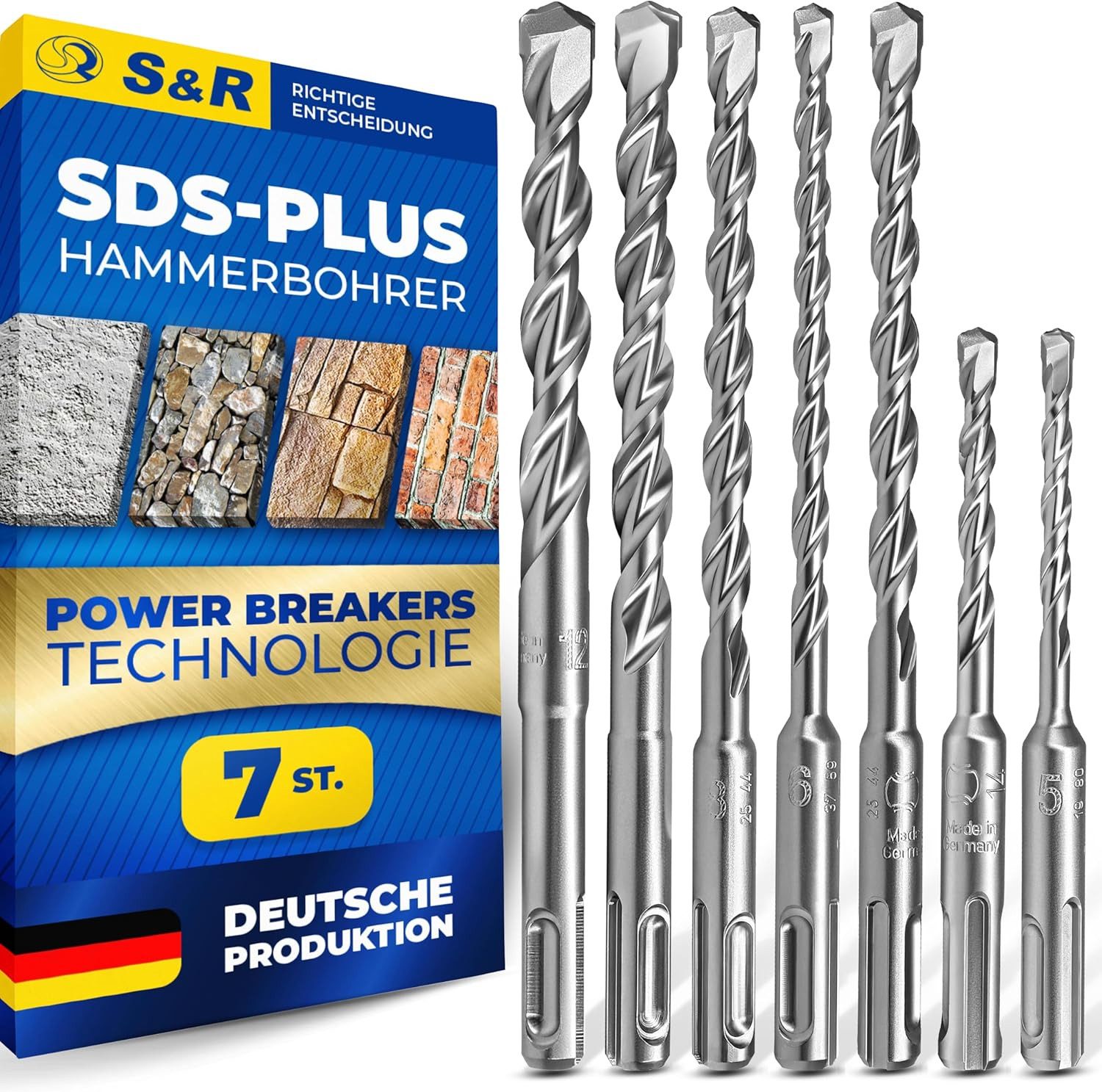 S&R Hammerbohrer Betonbohrer SDS Plus in Industriequalität Made in Germany, günstig online kaufen
