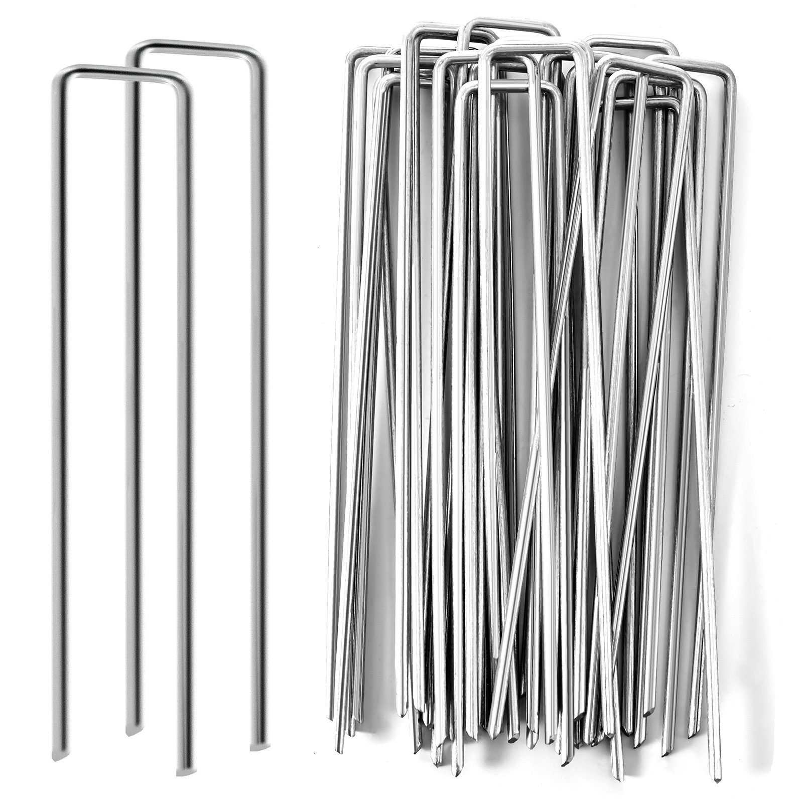 Youyijia Bodenanker 100 Erdanker Bodenanker, 150mm lang, 25mm breit, Anti Rost Verzinkte, (200-St)