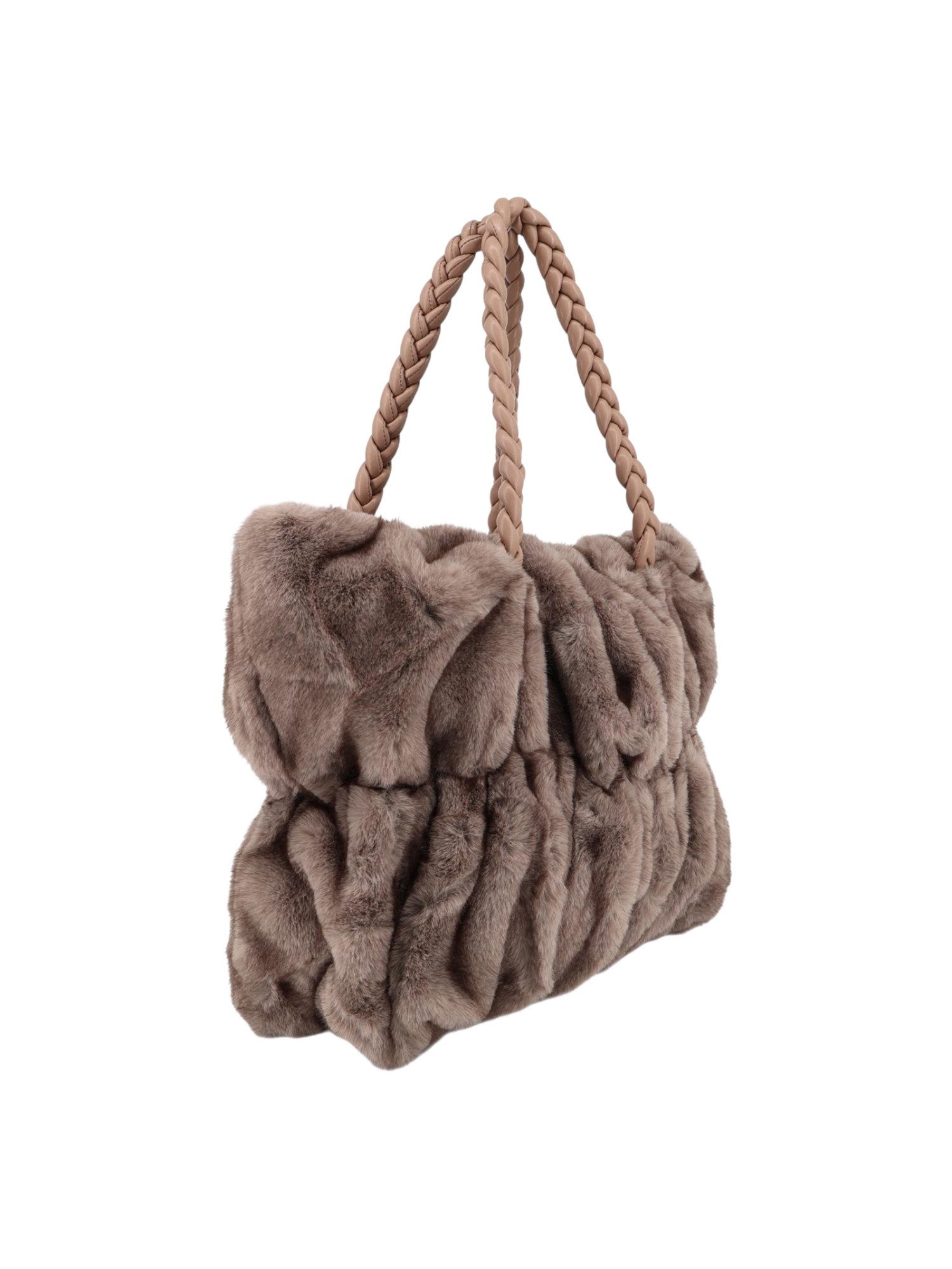 BRISE TASCHE Shopper Brise Kunstfell Tasche – Flauschige Schultertasche mit Zipper