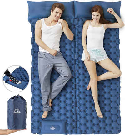 Elegear Isomatte Selbstaufblasende Campingmatte für Camping/Outdoor, 200x120cm Schlafmatte für 2 Personen, mit Kissen und Fußdruckpumpe