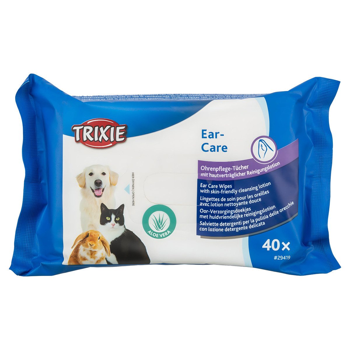 Ohrenreiniger Ohrenpflege-Tücher für Hunde