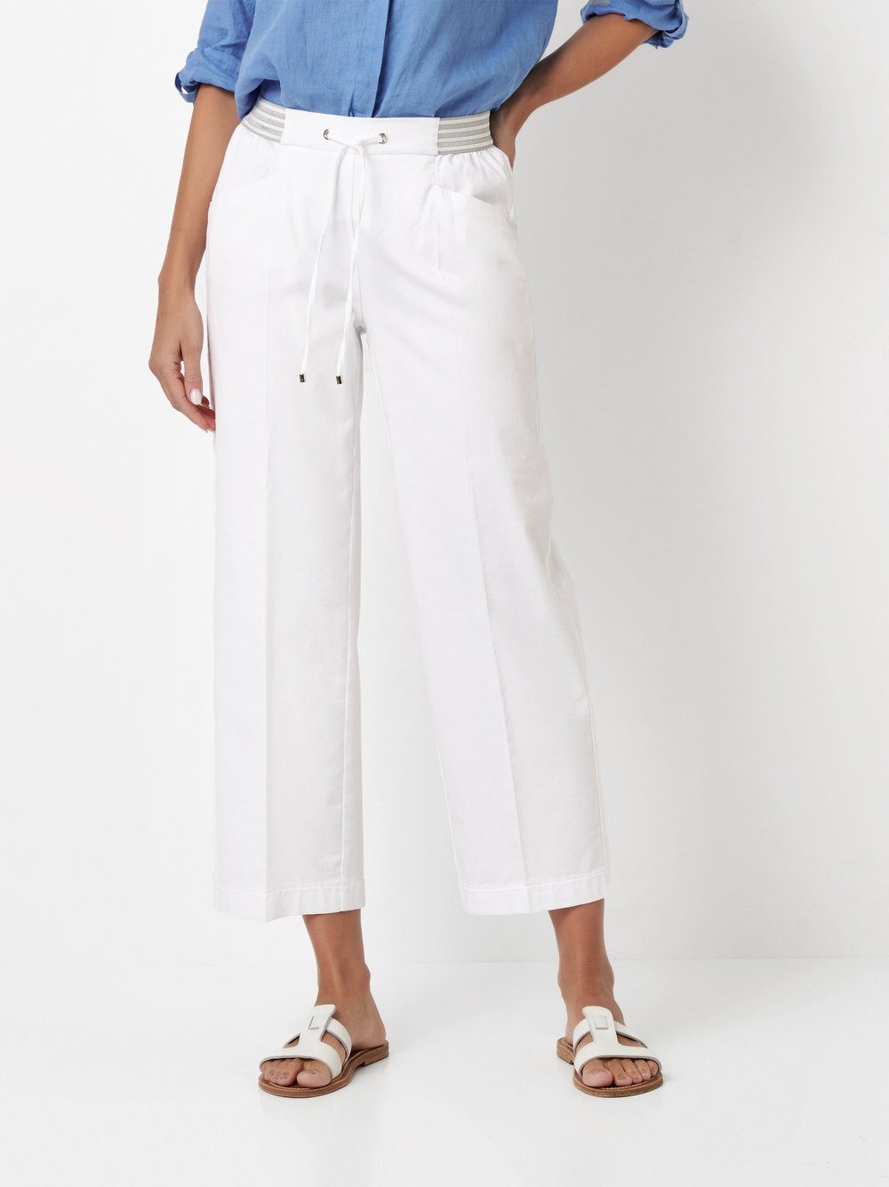 TONI 7/8-Hose Sue Wide 7/8 aus sommerlich leichtem Baumwollmix, mit Dehnbund