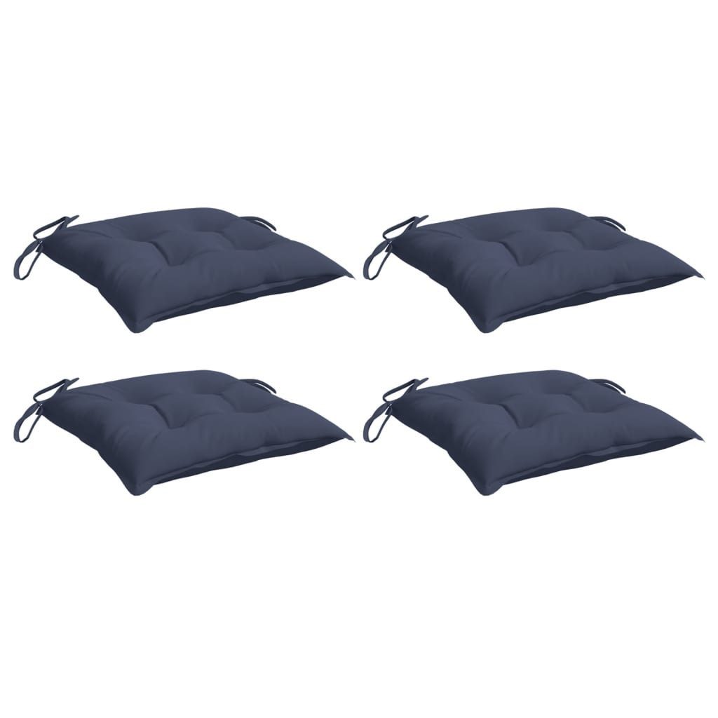 vidaXL Sitzauflage Stuhlkissen 4 Stk. Marineblau günstig online kaufen