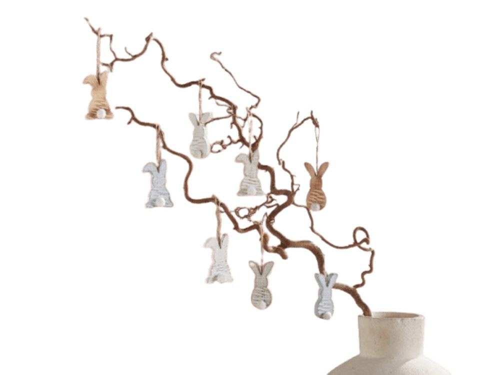Home-trends24.de Dekohänger Osterhänger Osterhase Hase Fenster Frühling Wand Anhänger Pastell (8 St)