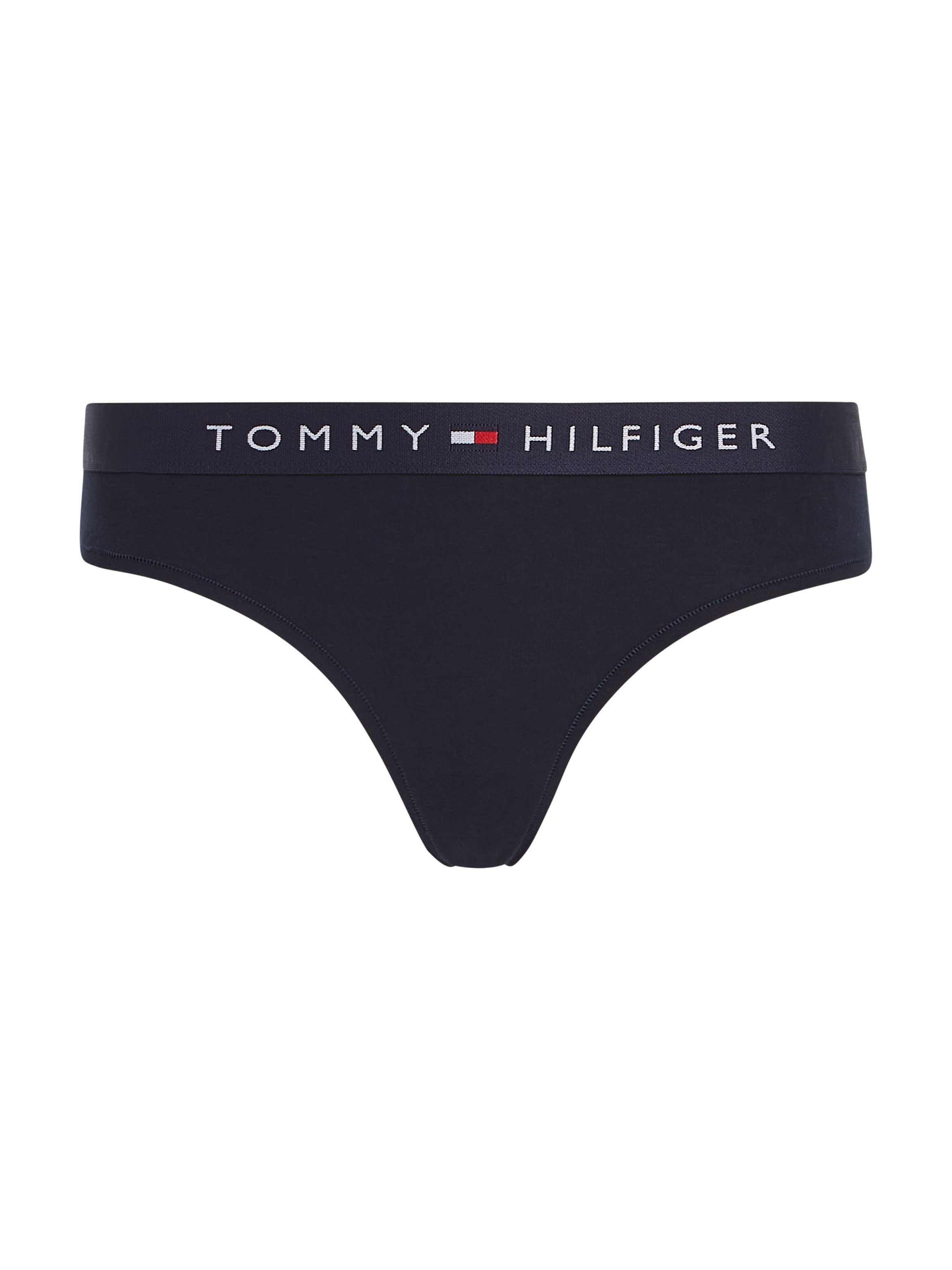Slip THONG Hilfiger Underwear Tommy Hilfiger Desert-Sky mit Markenlabel Tommy