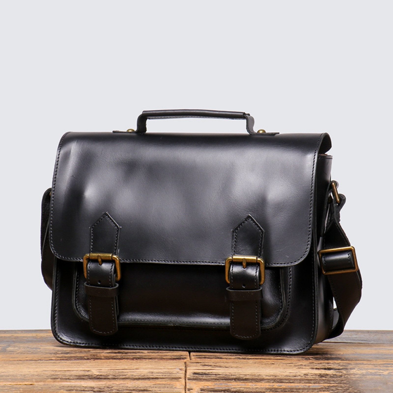 YUBRO-STUDIO Aktentasche Herren Leder Vintage Messenger günstig online kaufen