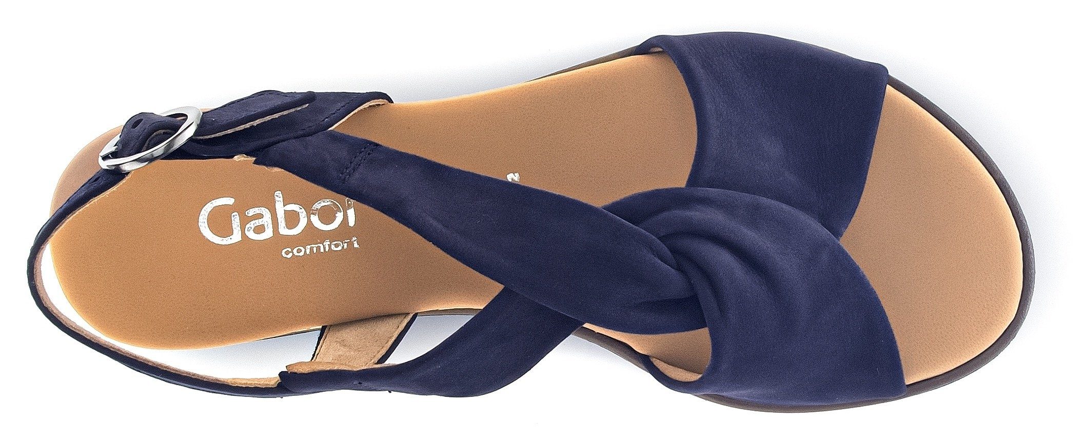 Gabor GENUA Sandalette, Sommerschuh, Sandale, Keilabsatz, mit verstellbarem Fersenriemchen