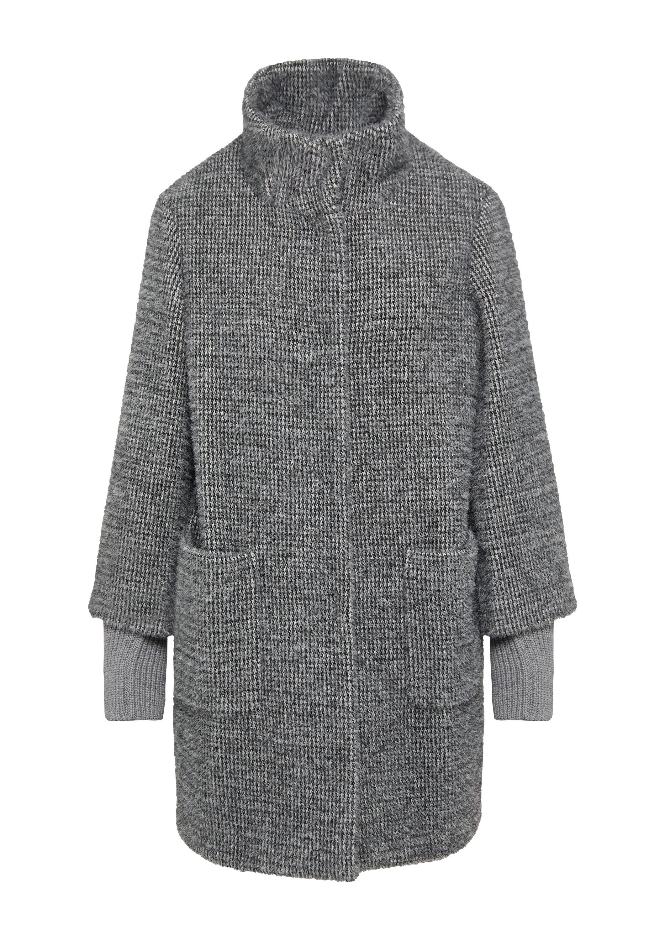 s.Oliver Wintermantel Outdoor-Mantel Flauschiger Mantel mit Strickbündchen günstig online kaufen