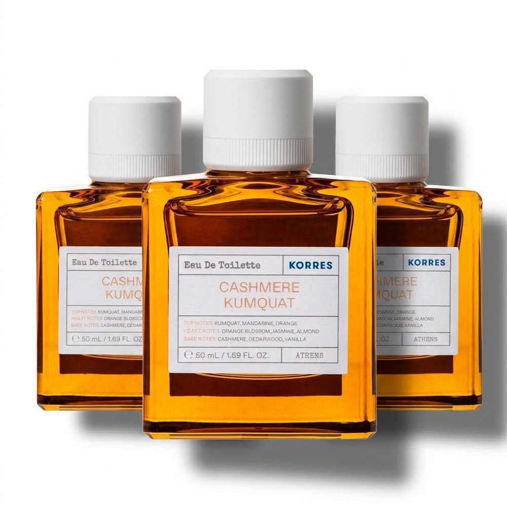 Korres Eau de Toilette Korres Cashmere Kumquat Eau de Toilette 3er Set, Vorteilspack mit drei Eau de Toilette Sprays