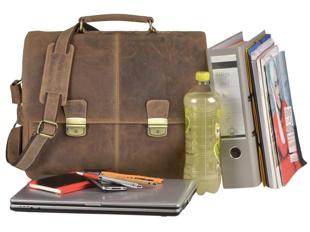 Greenburry Aktentasche für Notebooktasche, Businesstasche, rustikal Vintage, Herren