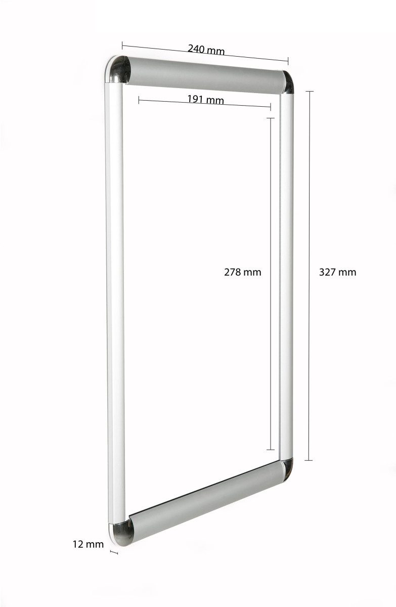 Thumbnail - update displays Stehsammler Klapprahmen 25mm Rondo A4 silber eloxiert