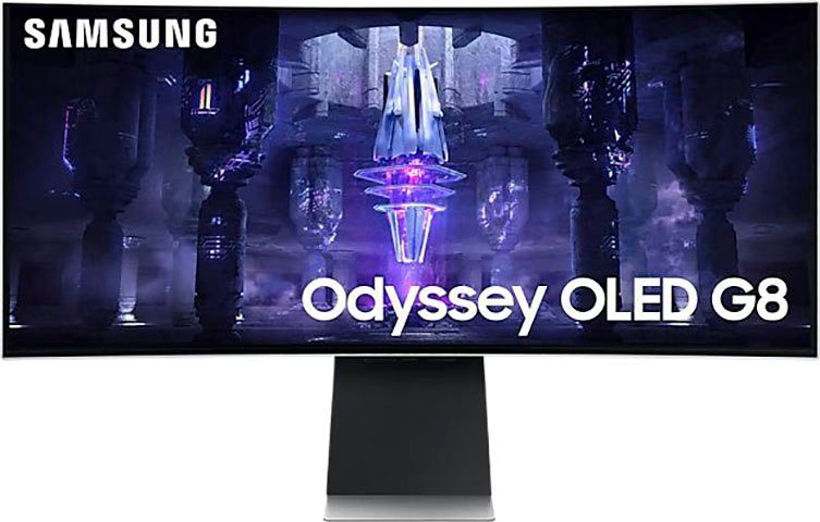 Samsung Odyssey OLED G8SB S34BG850SU Curved-Gaming-OLED-Monitor (86 cm/34 ", 3440 x 1440 px, 4K Ultra HD, 0,1 ms Reaktionszeit, 175 Hz, OLED, 0.03ms GTG)