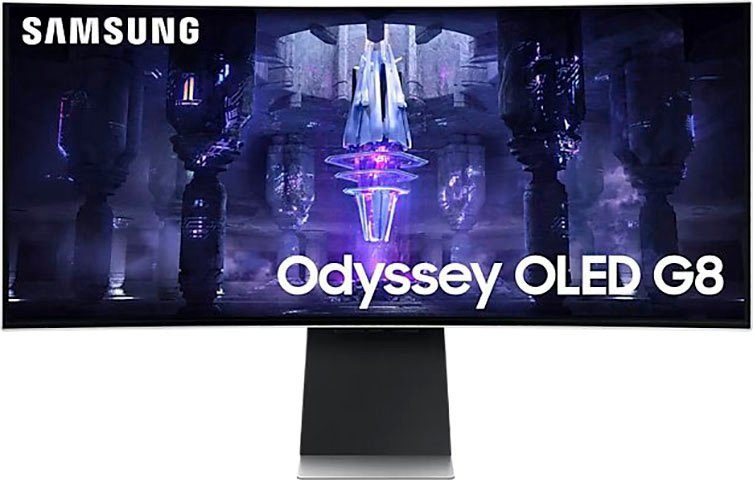 Samsung Odyssey OLED G8SB S34BG850SU Curved-Gaming-OLED-Monitor (86 cm/34  ", 3440 x 1440 px, 4K Ultra HD, 0,1 ms Reaktionszeit, 175 Hz, OLED, 0.03ms  GTG), Max. Auflösung 3440 x 1440 (UltraWide Quad HD)