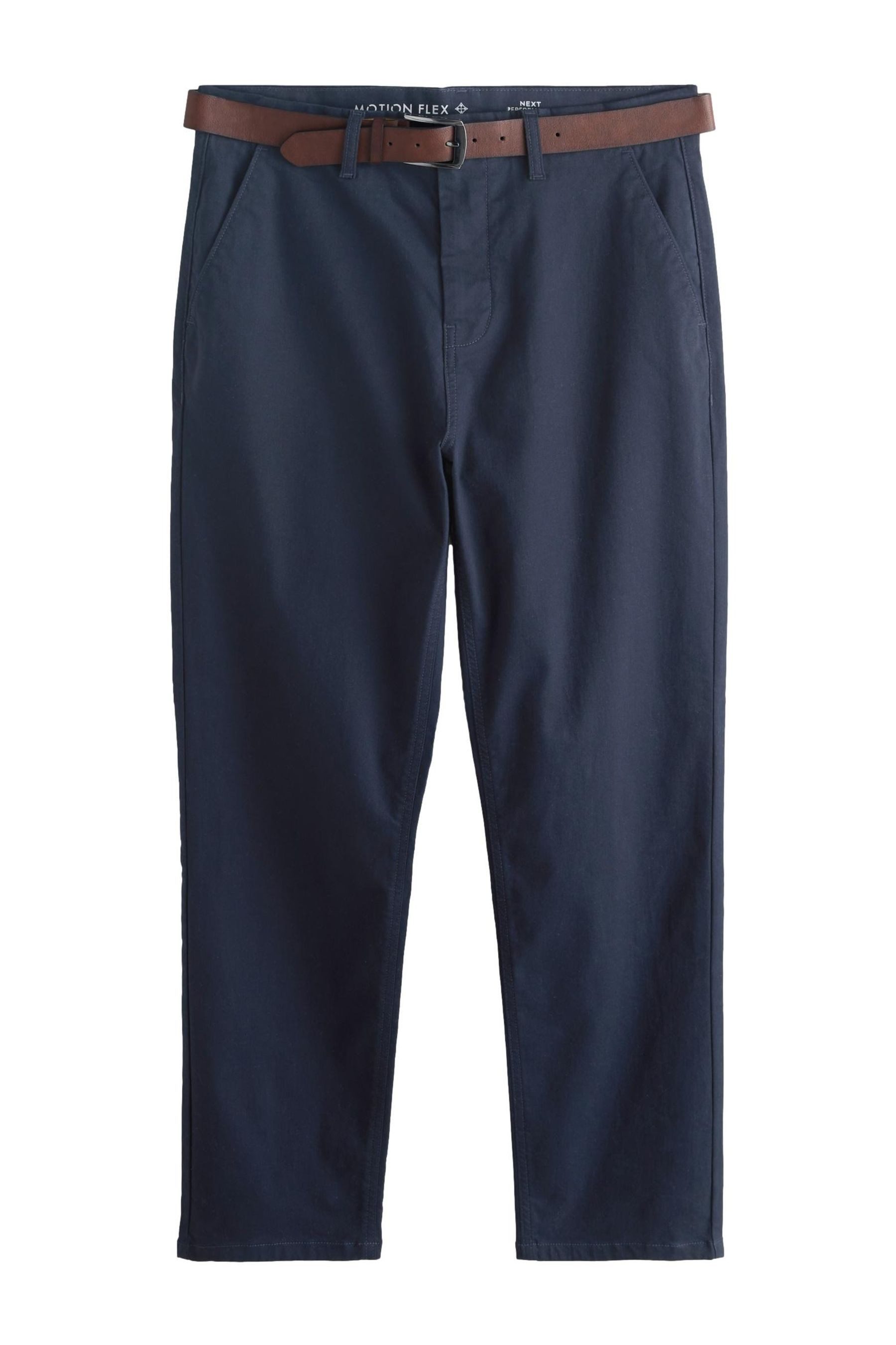 Chinohose Straight Fit Motionflex Chinohose mit Gürtel