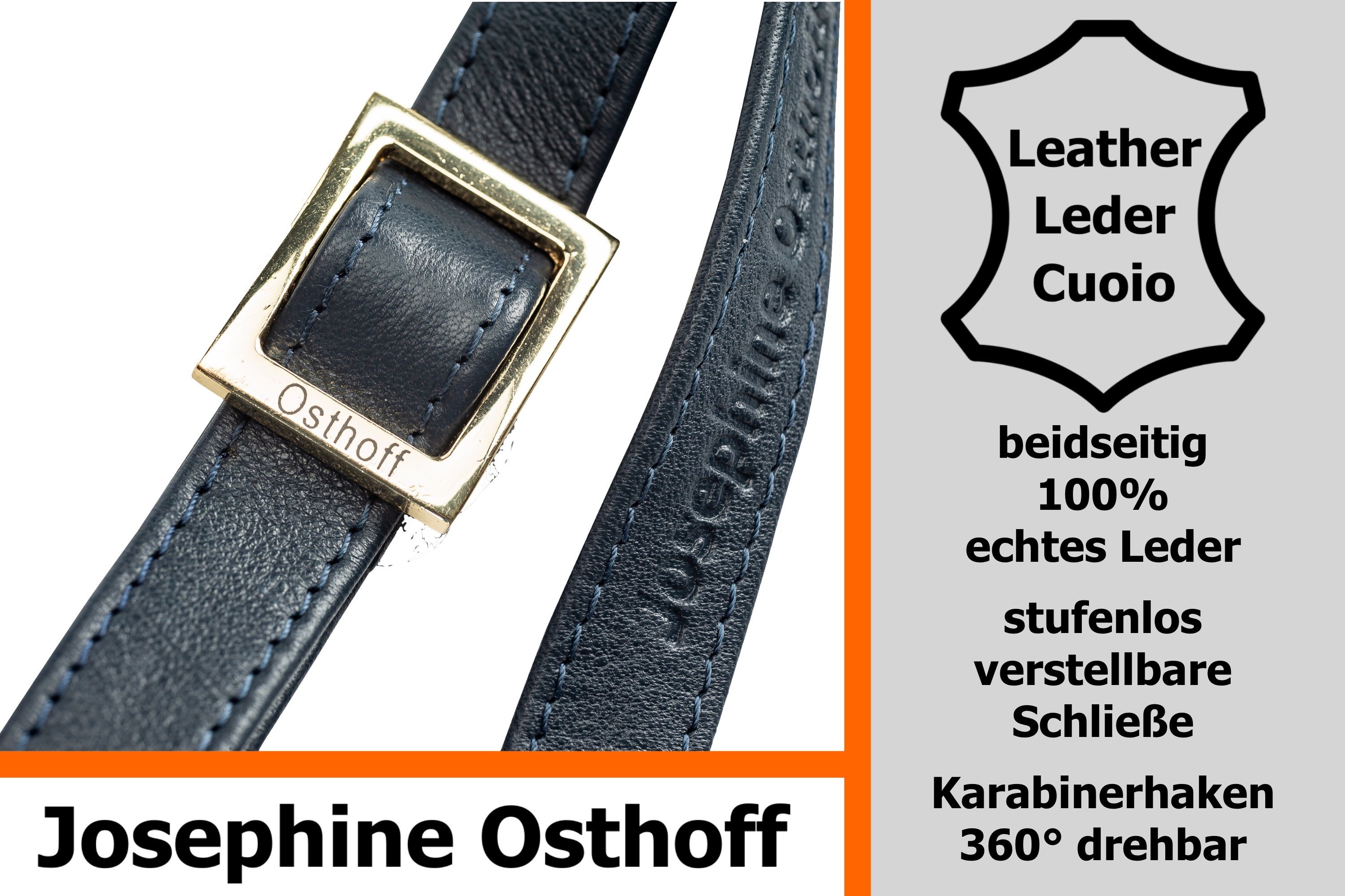 Josephine Osthoff Schulterriemen Schulterriemen 2 cm marine/gold – Bild 4 von 5