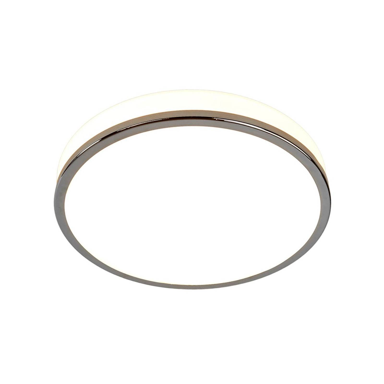 Lindby Deckenleuchten Lyss, LED-Leuchtmittel fest verbaut, warmweiß, Modern, Glas, Metall, weiß, chrom, inkl. Leuchtmittel, Bad