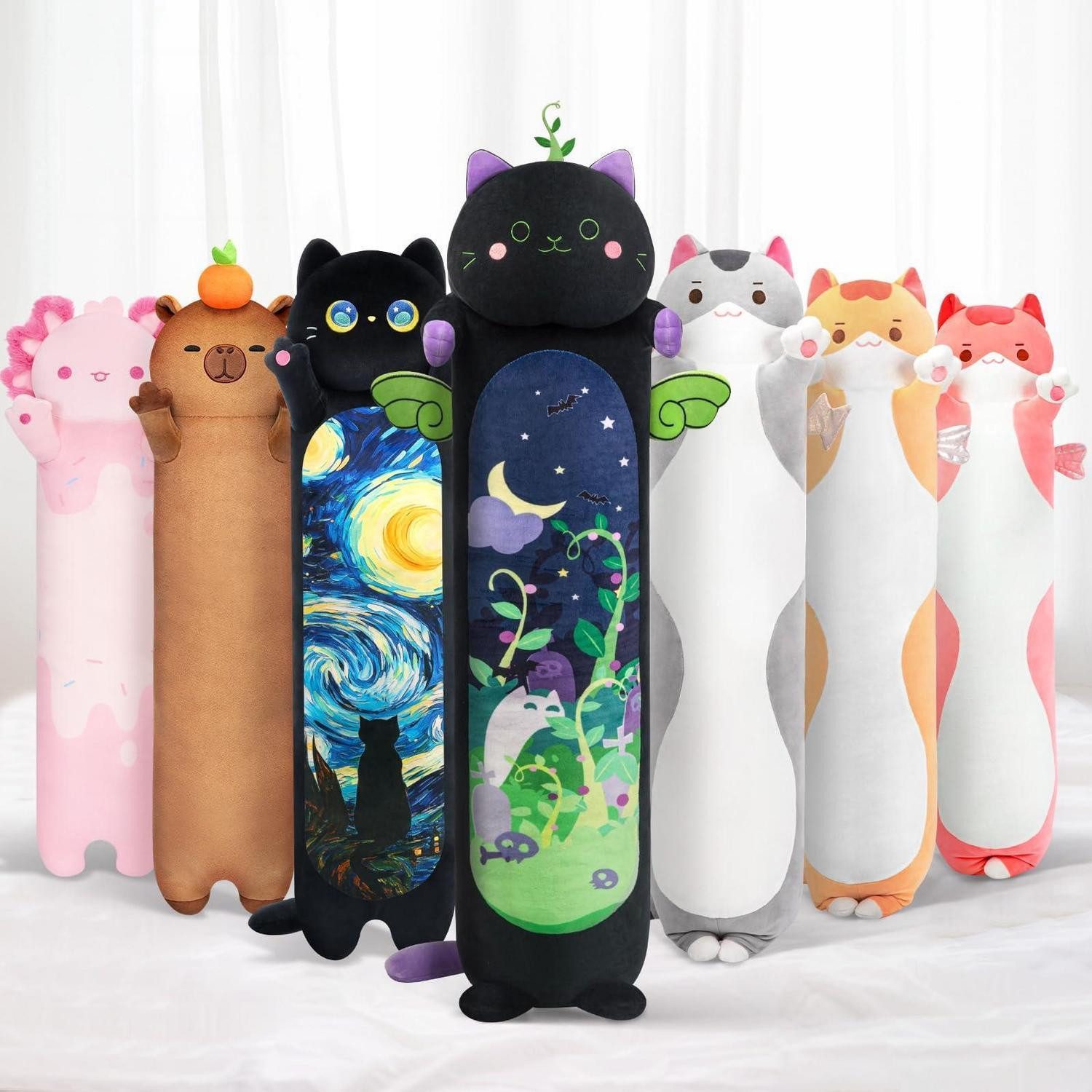 LuxusKollektion Kuscheltier Plüschtier 110cm Katze Mint Plüschkissen Schwarze Minze Katze 110 CM