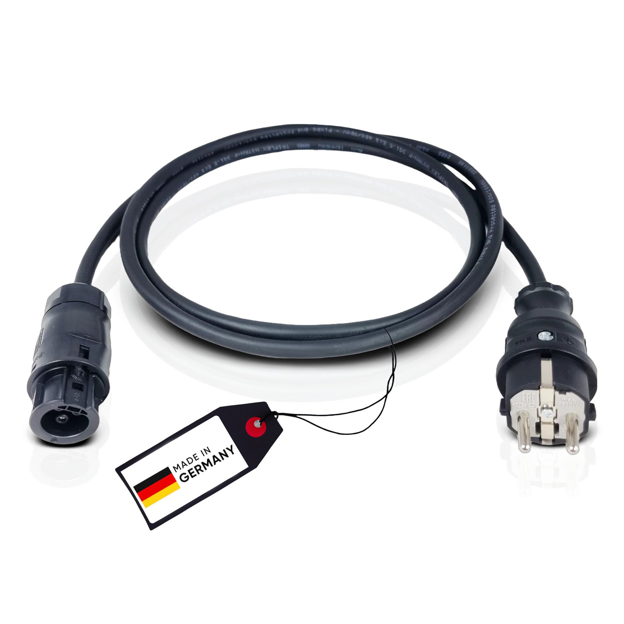 SolX Anschlusskabel - Betteri Buchse Schuko Stecker für Balkonkraftwerke Solarkabel, (100 cm), Made in Germany