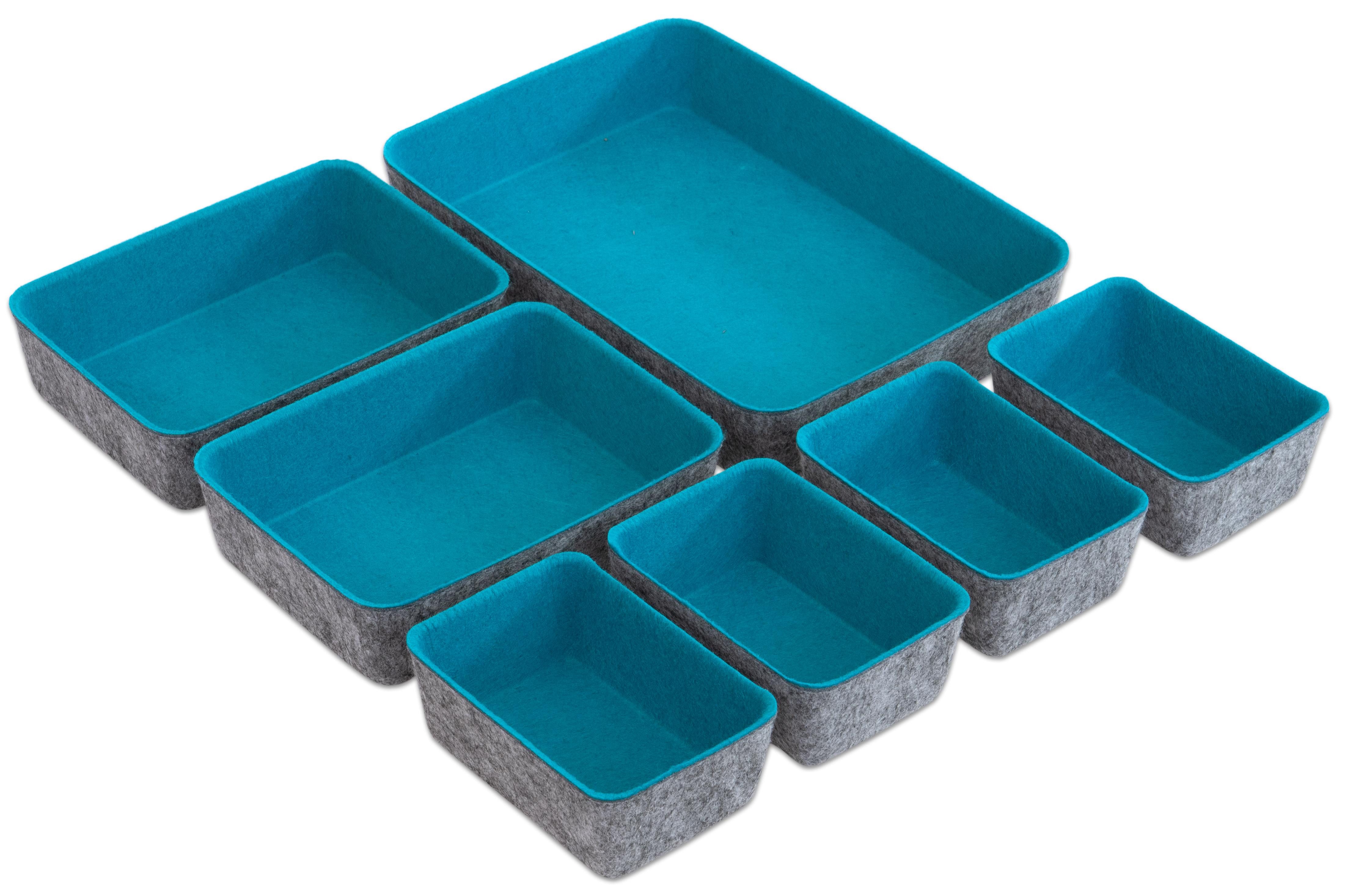 Betzold Schale Filzschalen-Set, 7-tlg. - Schreibtisch Organizer, Filz
