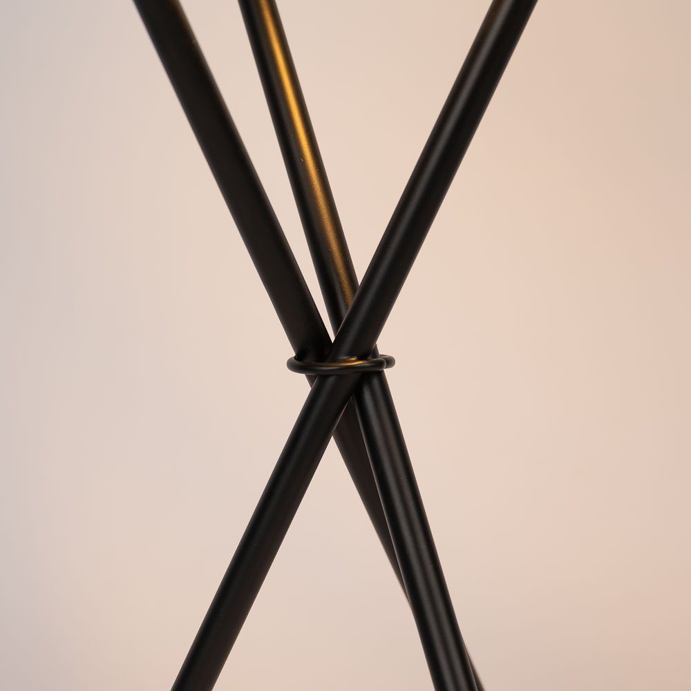 Tischleuchte Orb Kupfer/Schwarz Glas-Dreibeinleuchte s.luce 20cm
