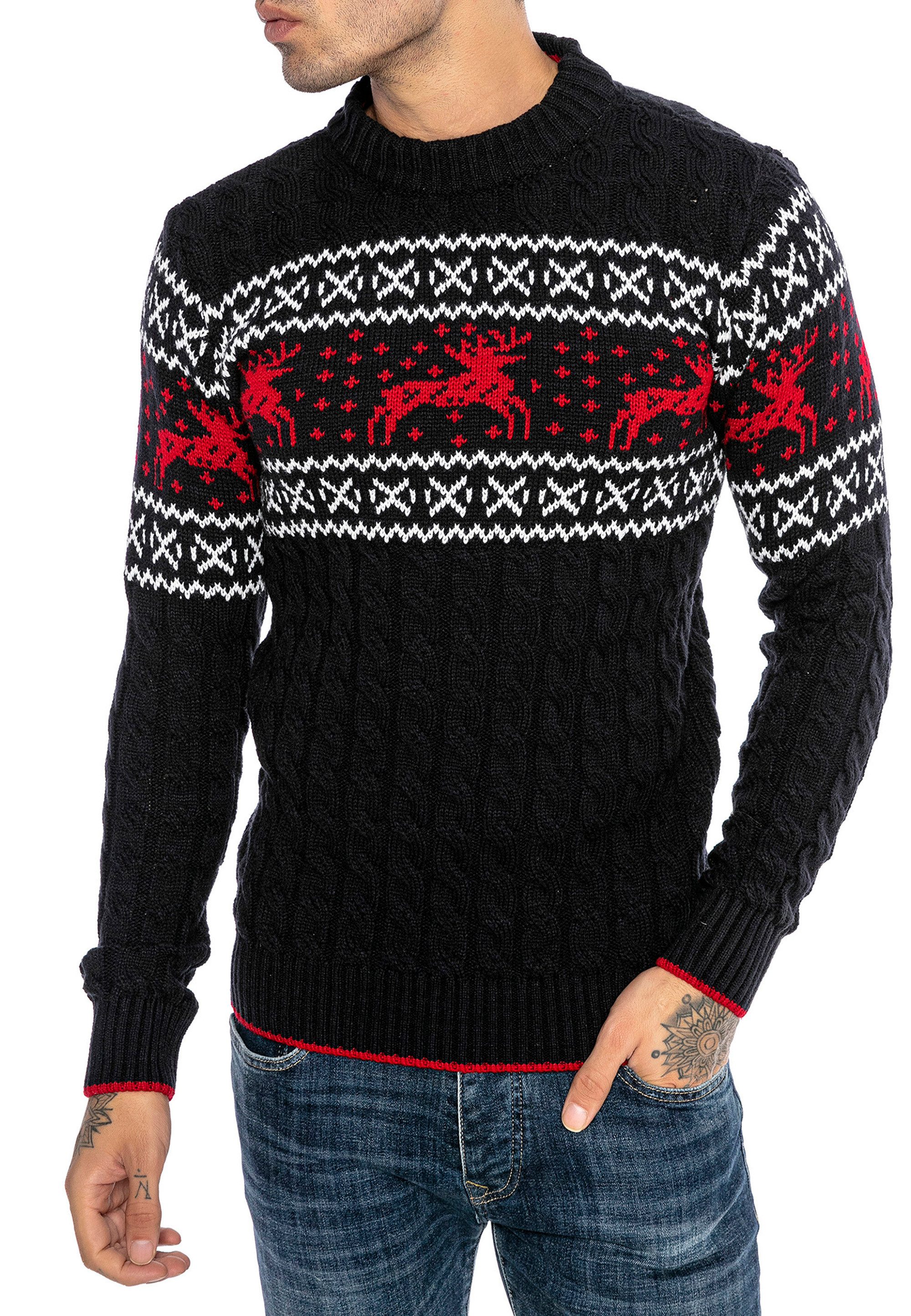 RedBridge Strickpullover mit winterlichem Norwegermuster – günstig online kaufen