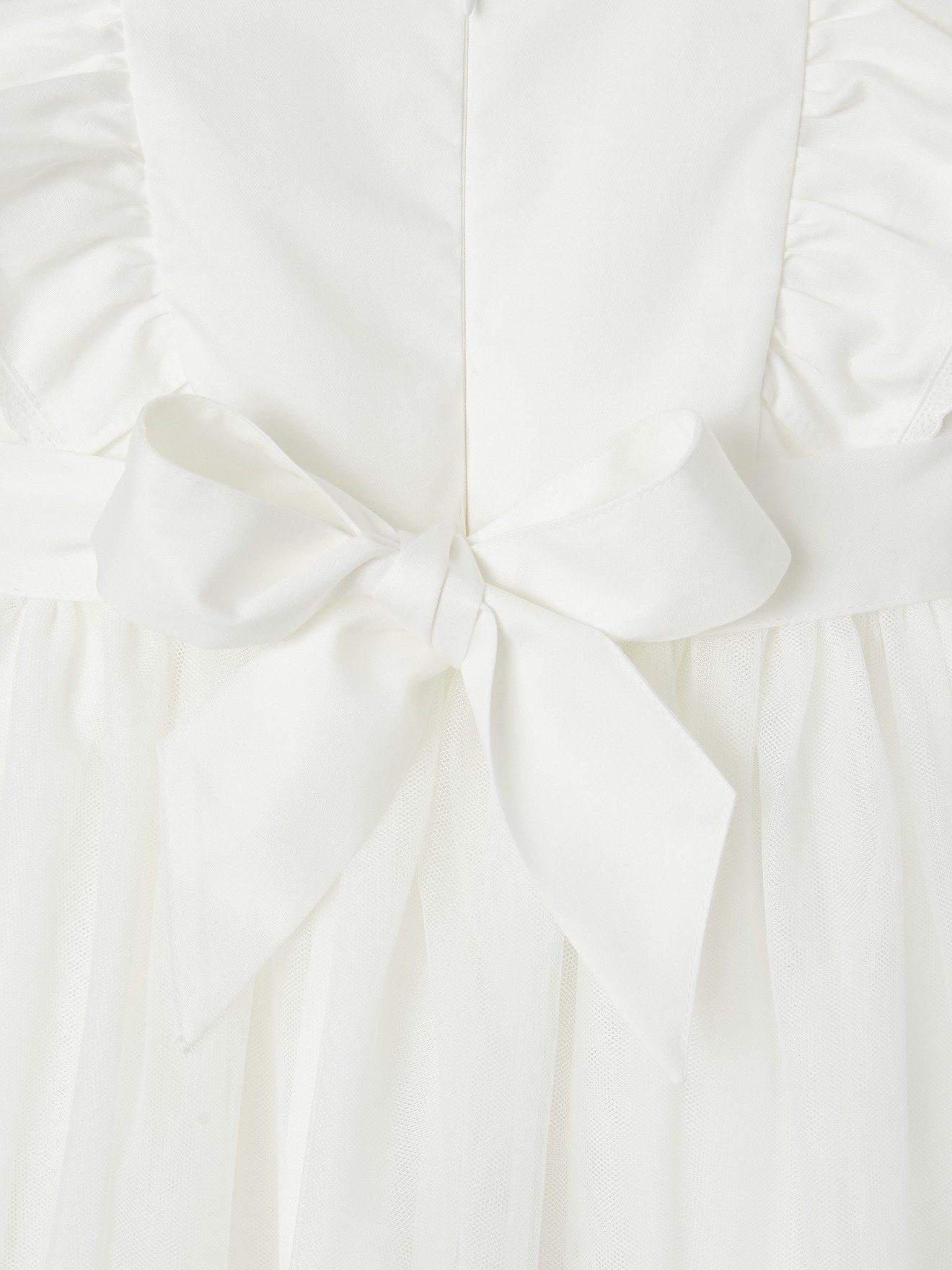 vertbaudet Minikleid Festliches Mädchen Volantkleid, Musselin & Tüll