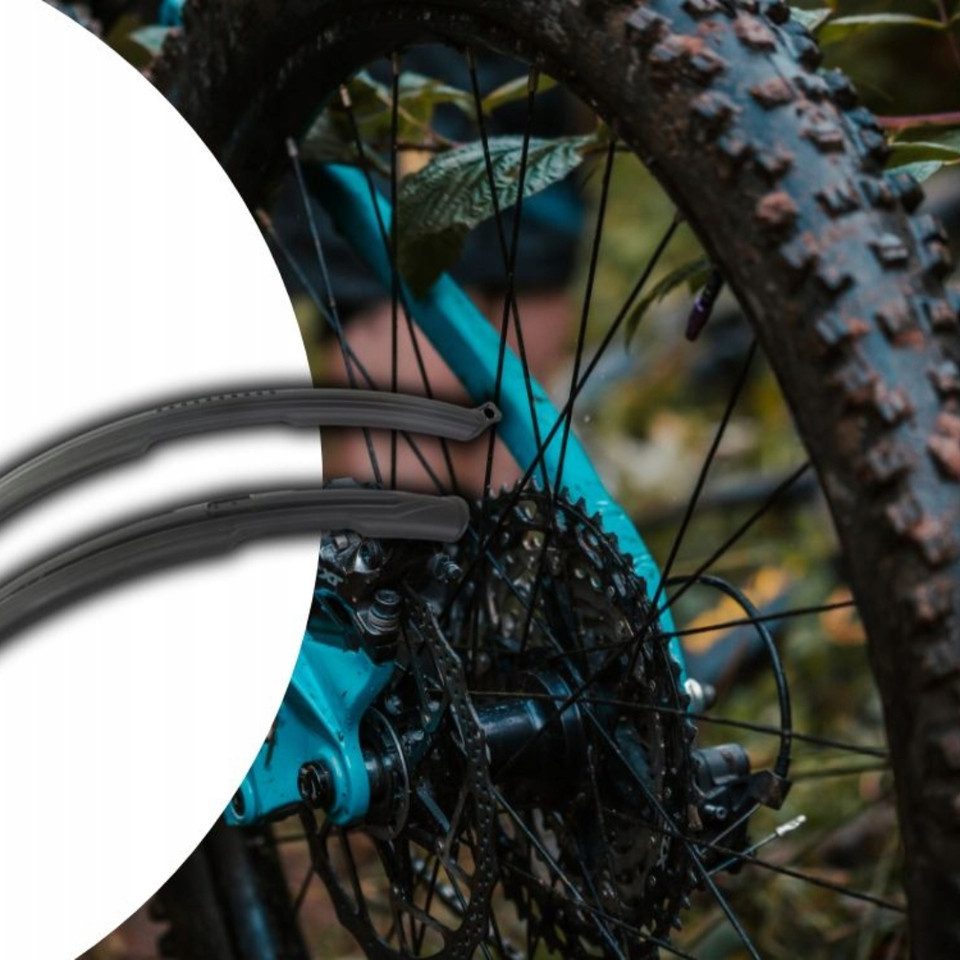 VERK GROUP Schutzblech Fahrrad Schutzblech Set 24‑28 Zoll Spritzschutz vorne hinten (Set, 1 St., je 2 Schutzbleche), Vorne + hinten, universell