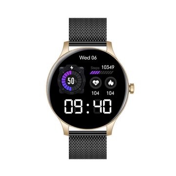 GARETT Smartwatch Garett Classy gold-black steel Smartwatch