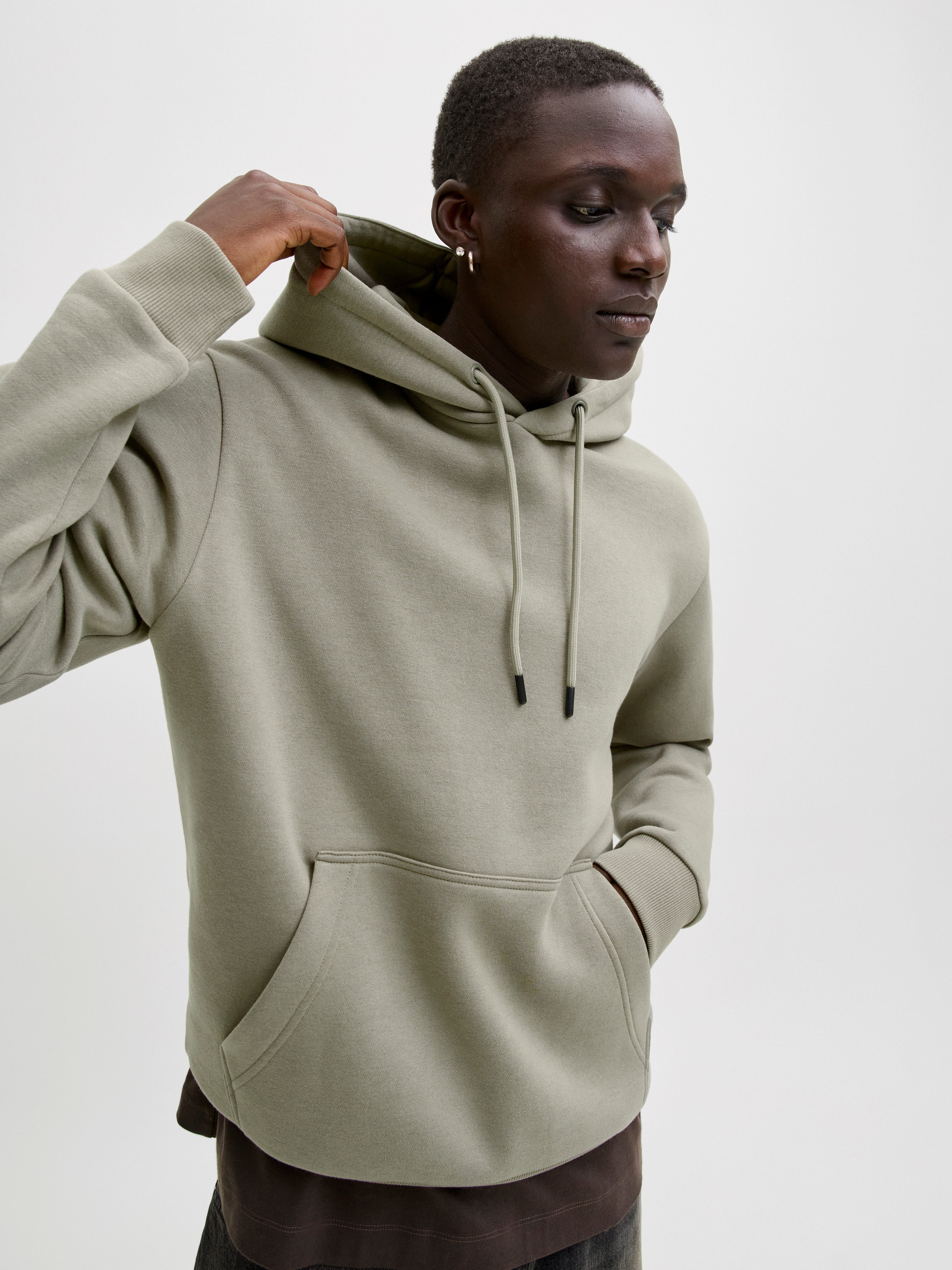 Jack & Jones Kapuzensweatshirt JJEBRADLEY SWEAT HOOD NOOS Materialmix, relaxed fit
