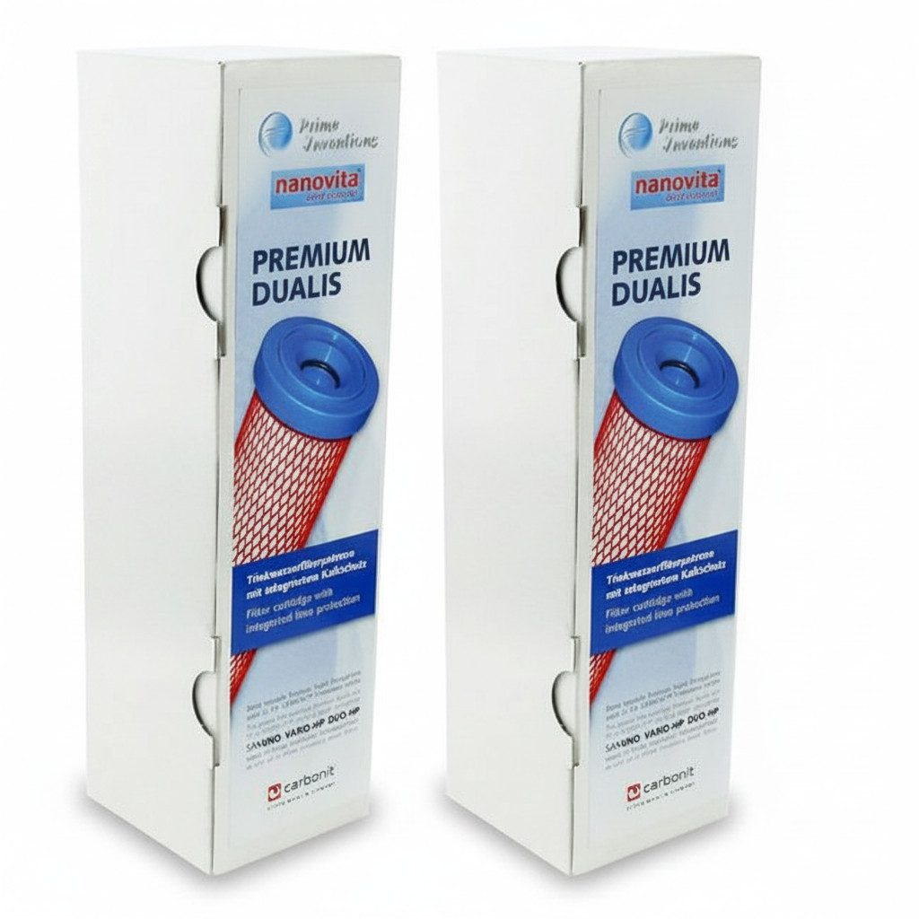 carbonit Filtereinsatz, 2 x Premium Dualis Wasserfilter passend für u.a. Sanuno, Vario