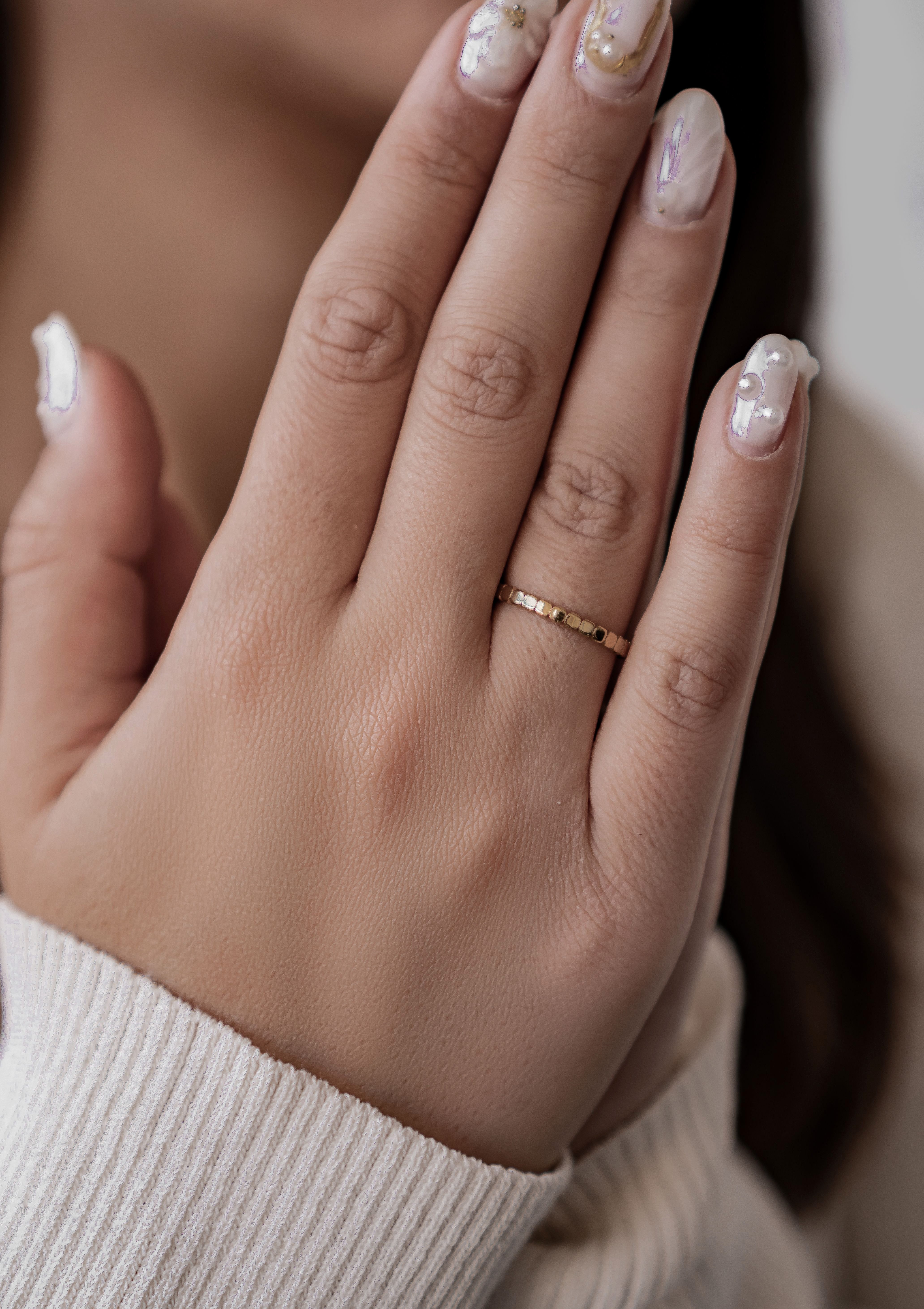 Hey Happiness Fingerring Mini Rechtecke, Stapelring, günstig online kaufen
