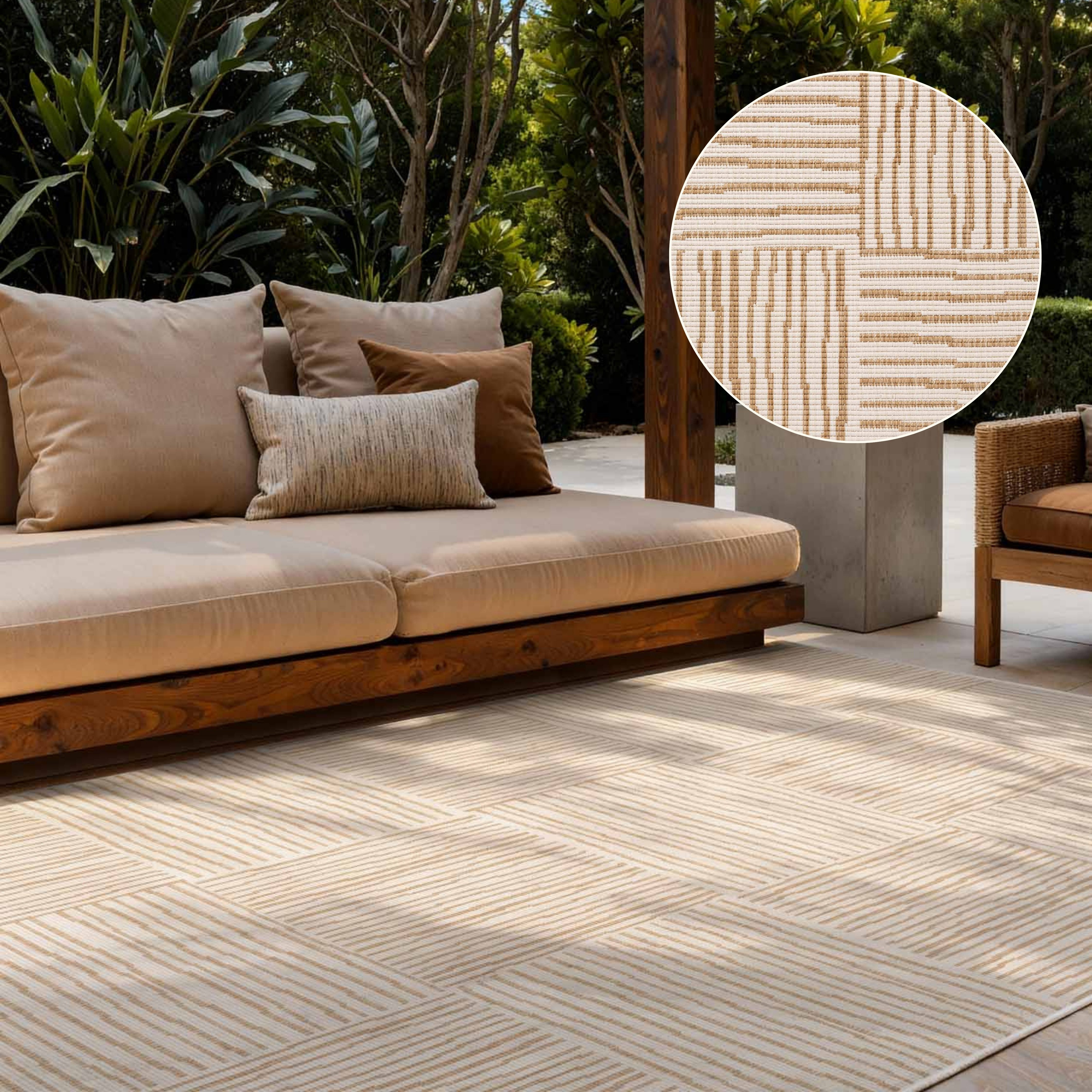Ted Baker Teppich Nightingale, Wendeteppich, rechteckig, Höhe: 8 mm, Designteppich, Wetterfest, modern, Pflegeleicht, Wohnzimmer, Terrasse