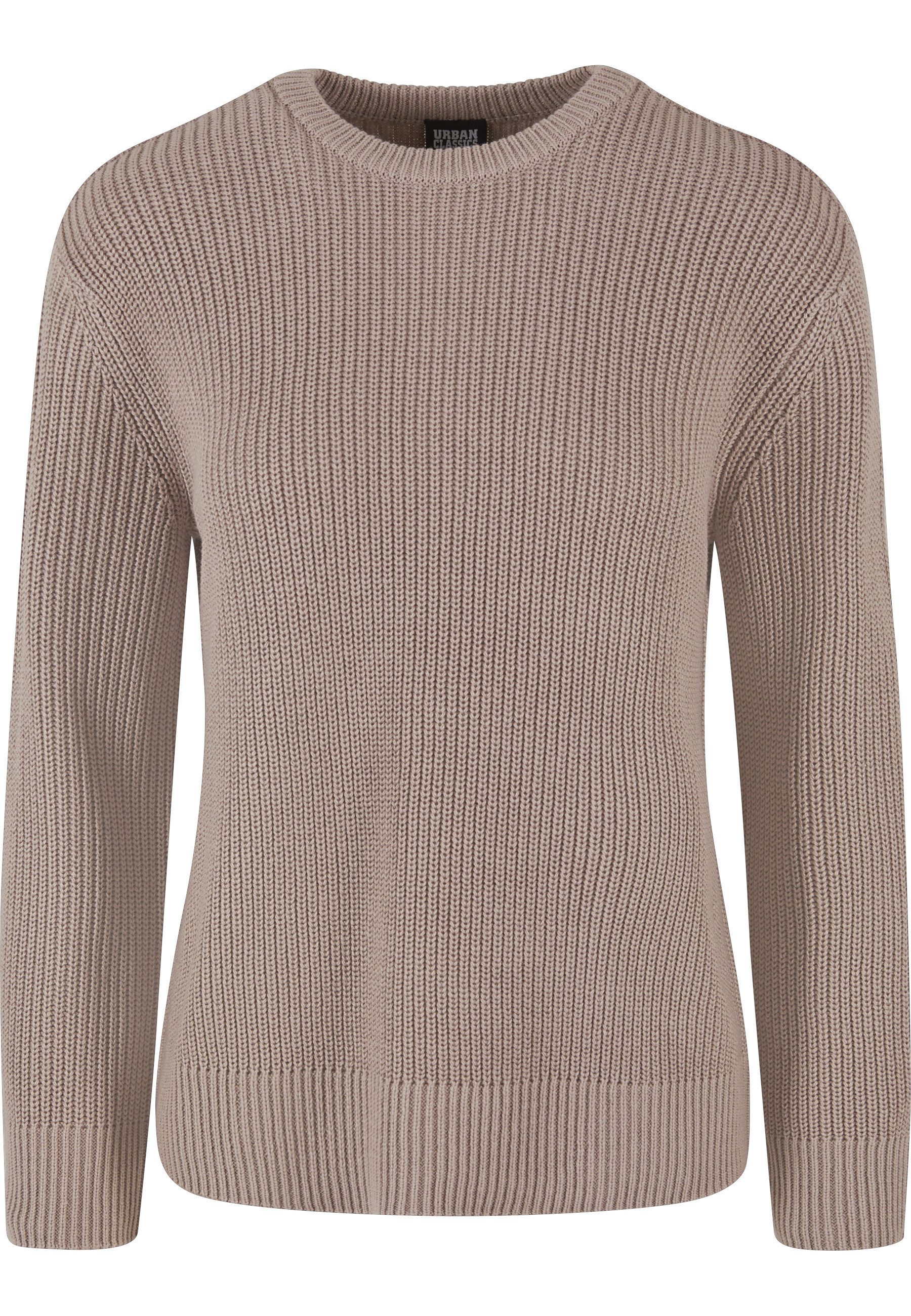 URBAN CLASSICS Fleecepullover Urban Classics Damen Ladies Rib Knit Sweater günstig online kaufen
